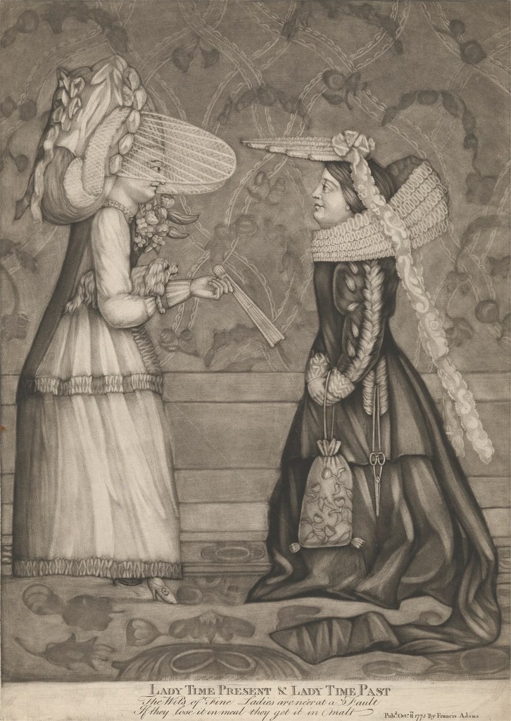 1772 Tarihli Moda Gravürü: Lady Time Present ve Lady Time Past Karşılaştırması