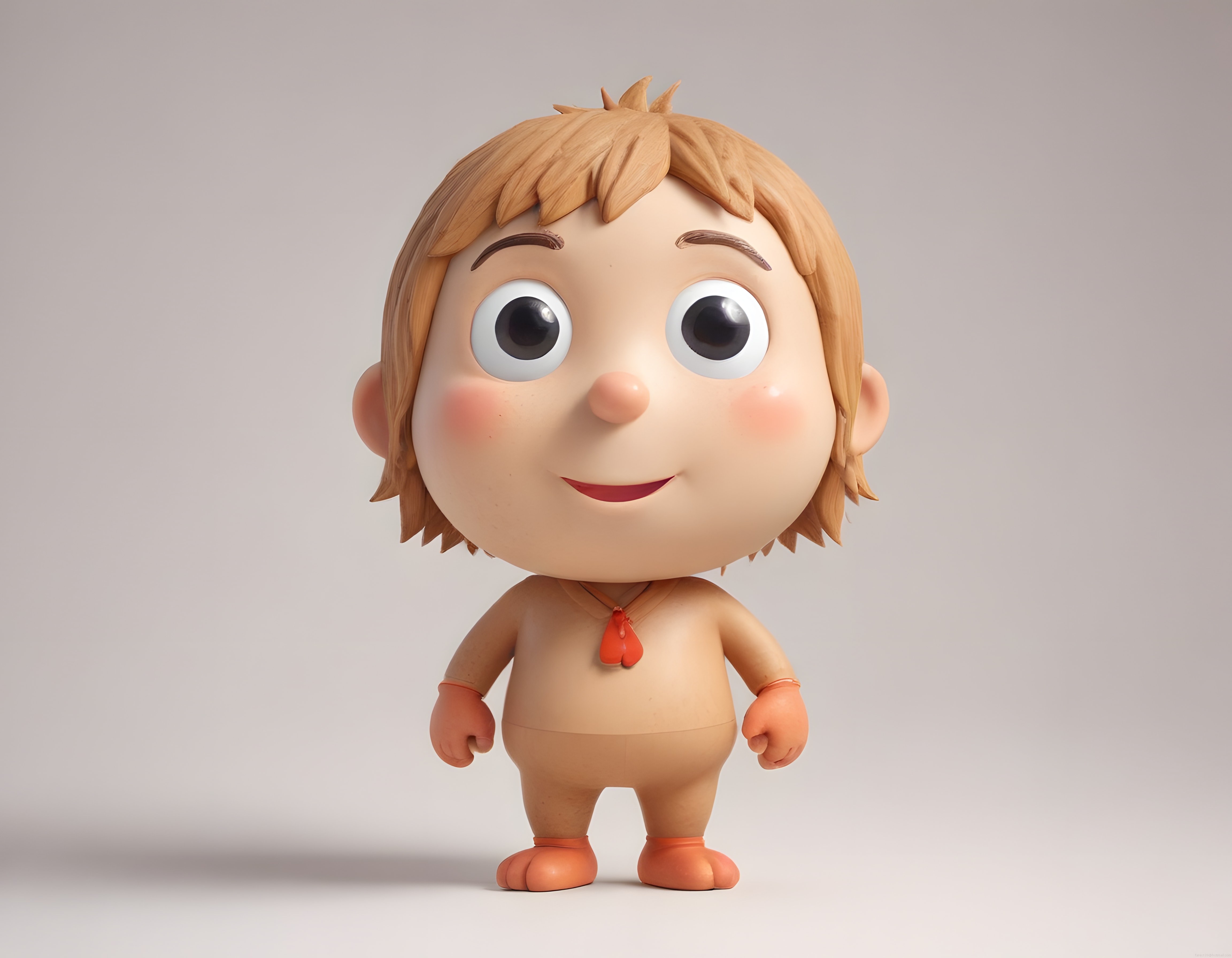 3D Animasyon Stüdyosunda Sevimli Chibi Karakter Tasarımı ve Render Görseli