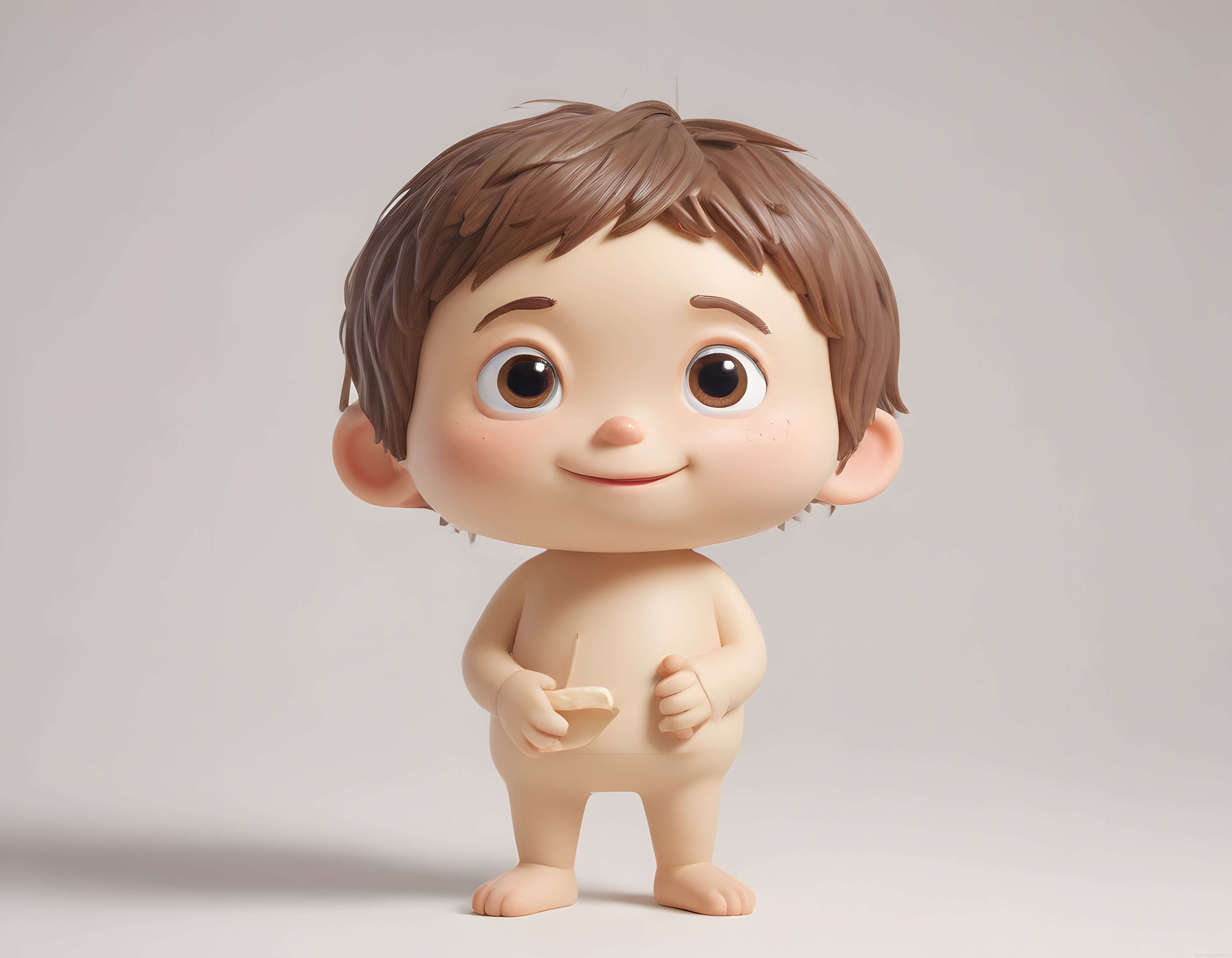 3d animasyon tarzında sevimli bebek karakteri büyük gözleriyle dikkat çekiyor