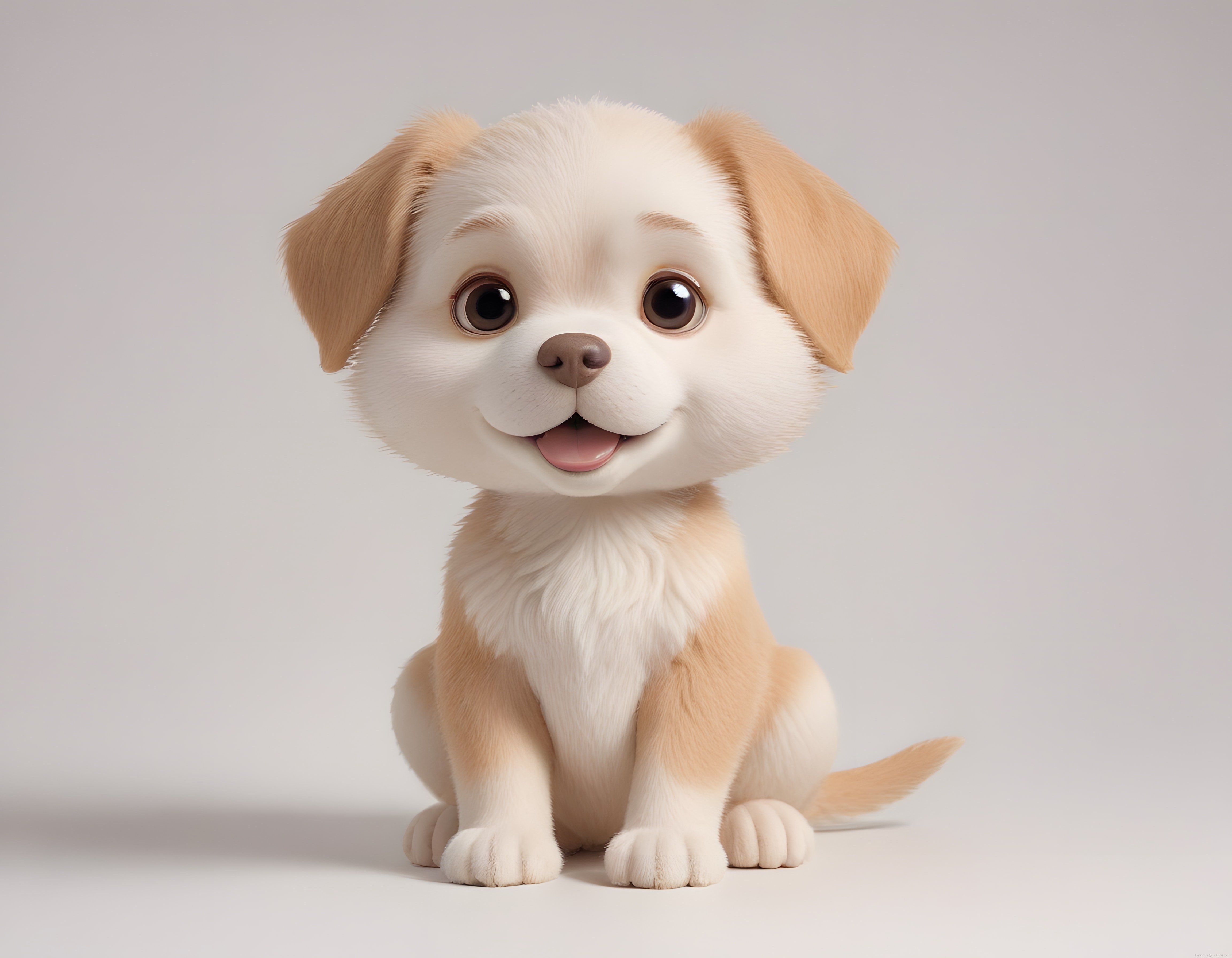 3D Animasyon Tarzında Sevimli Bebeksi Köpek Yavrusu Karakteri