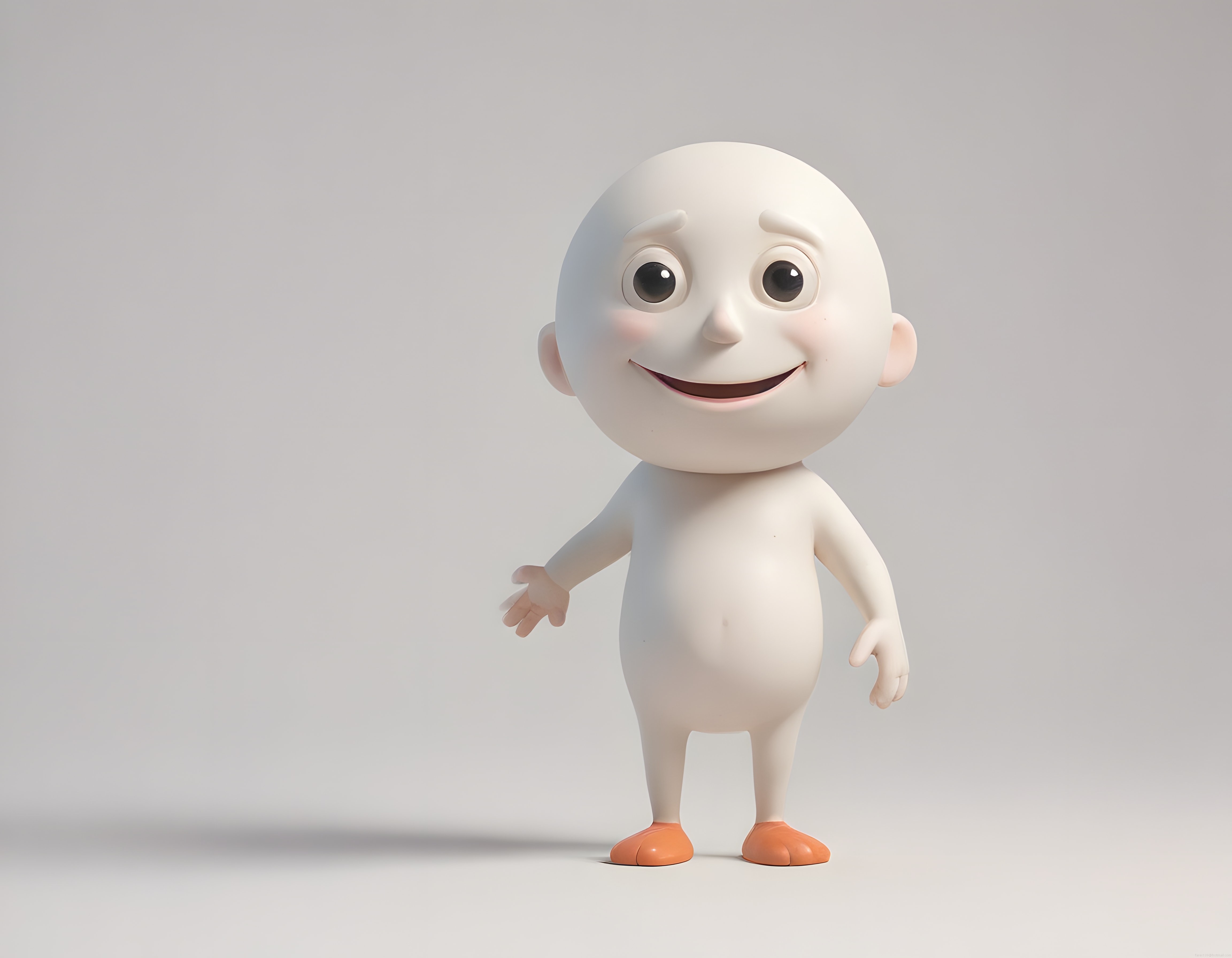 3D Animasyonlu Sevimli Çizgi Film Karakterinin Detaylı CGI Render Görseli