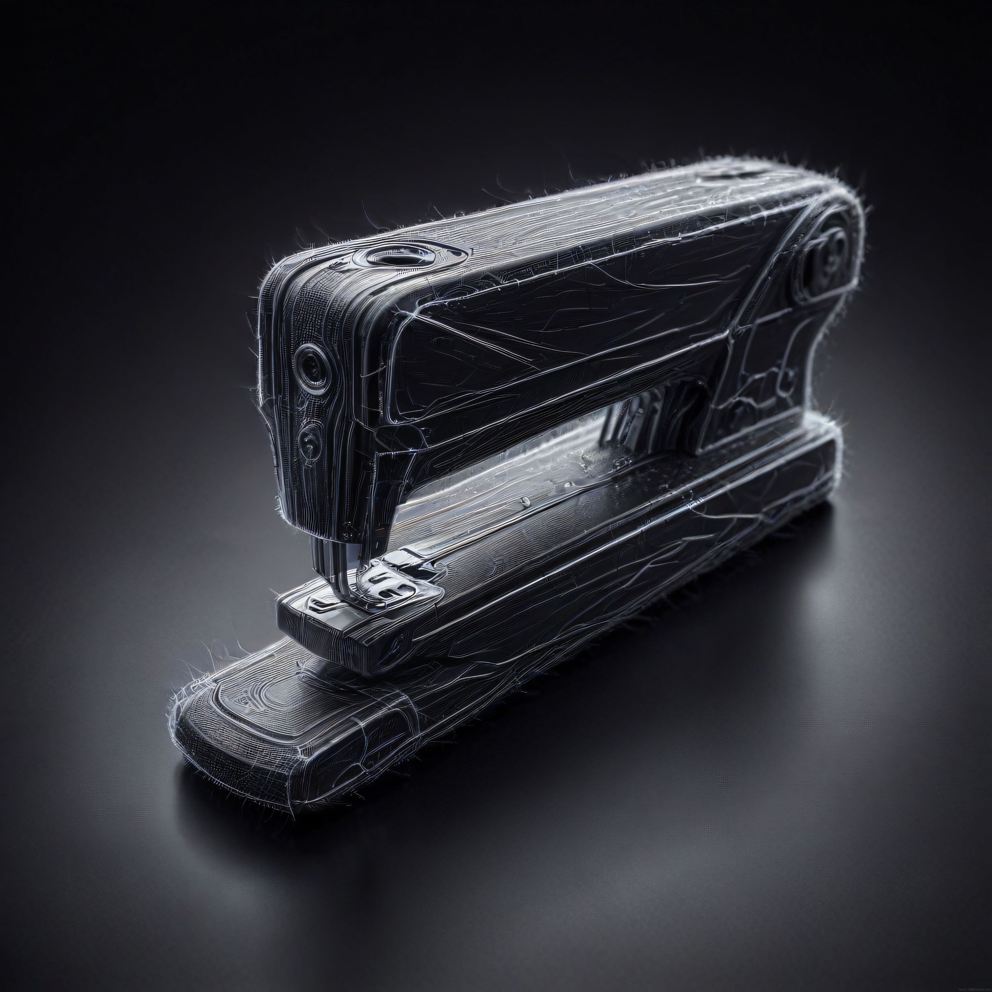 3D Tel Kafes Teknolojisiyle Oluşturulmuş Modern Zımba Çizimi ve Tasarımı