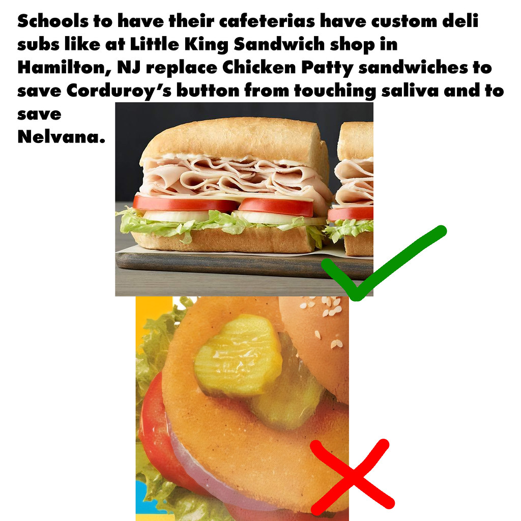 Absürt okul yemeği memesi: Chicken patty yerine özel deli subs önerisi