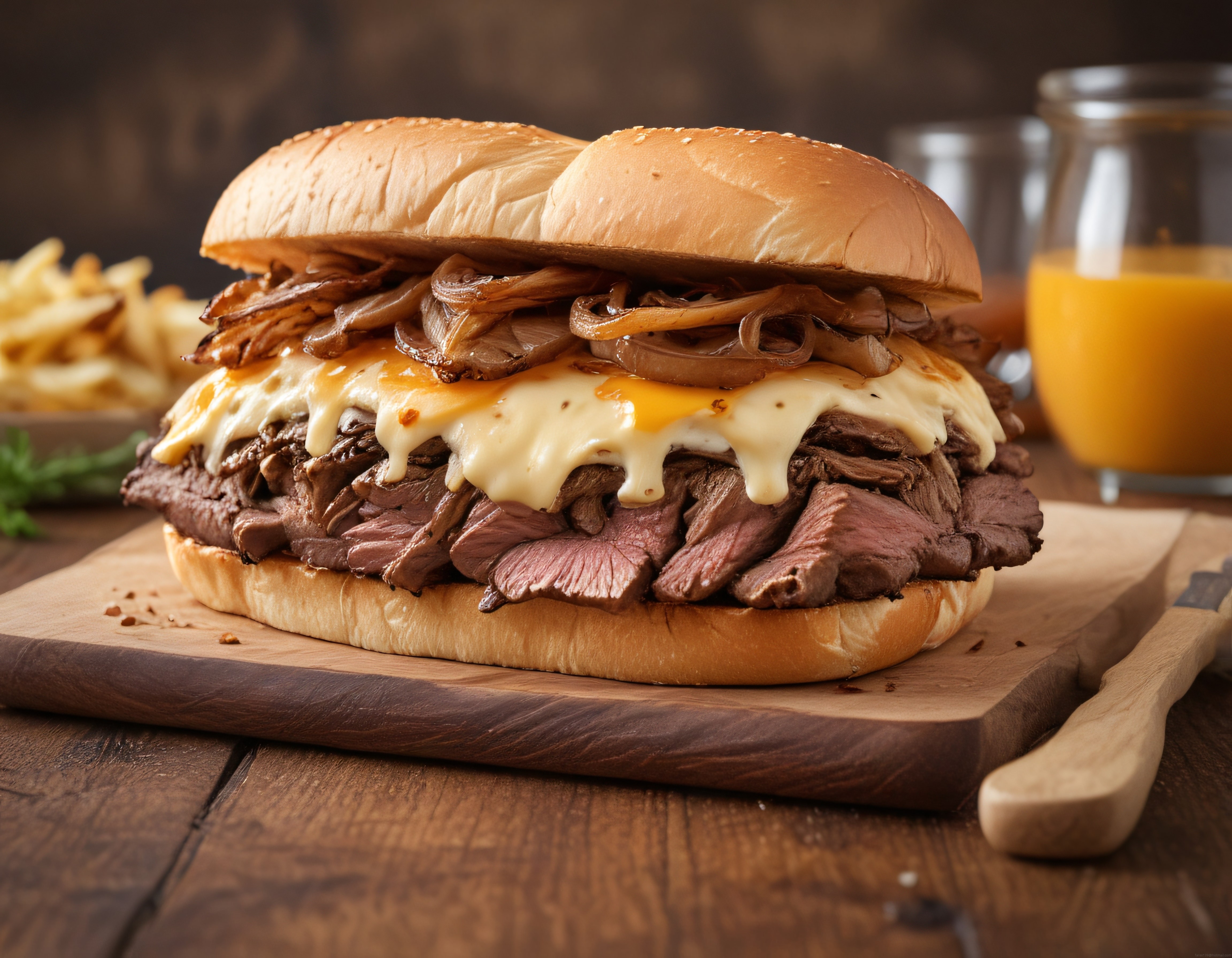 Ağzınıza Layık Erimiş Peynir ve Dana Roast Beef ile Özel Sandviç Sunumu