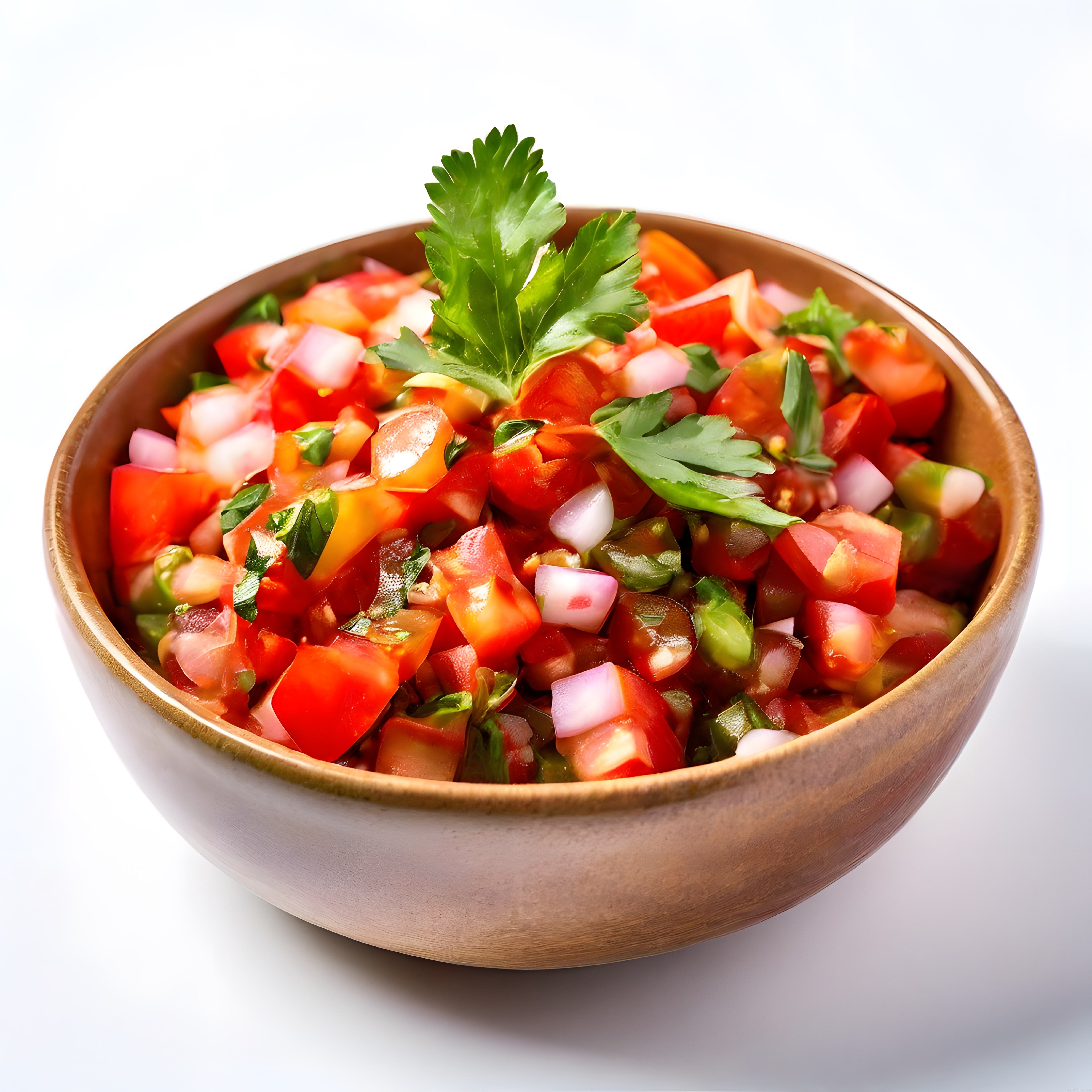 Ahşap Kapta Taze Domates Salatası ile Sağlıklı ve Renkli Meze Tarifi