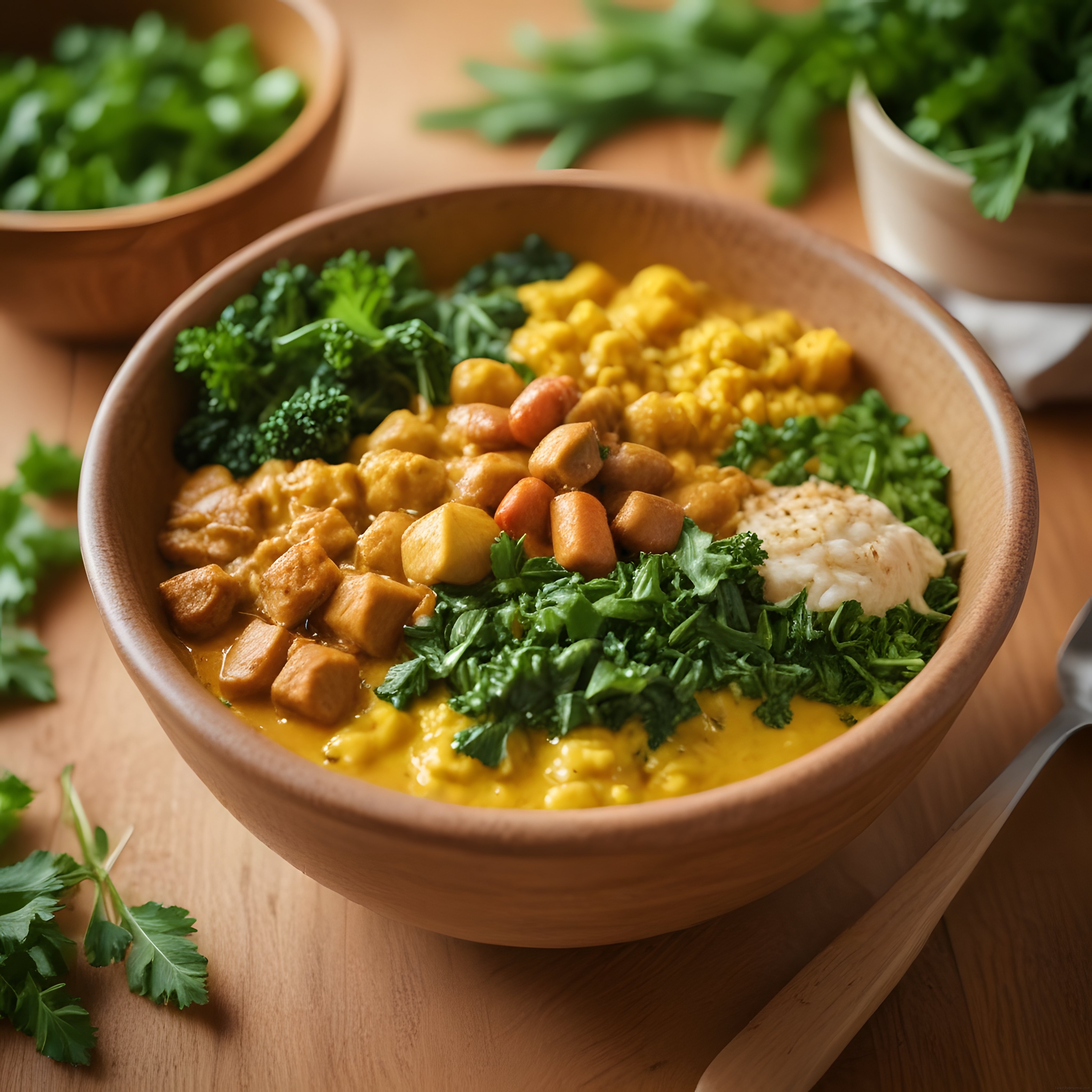 Ahşap Kasede Nohutlu Brokolili Vegan Güç Kasesi Tarifi ve Beslenme Önerileri