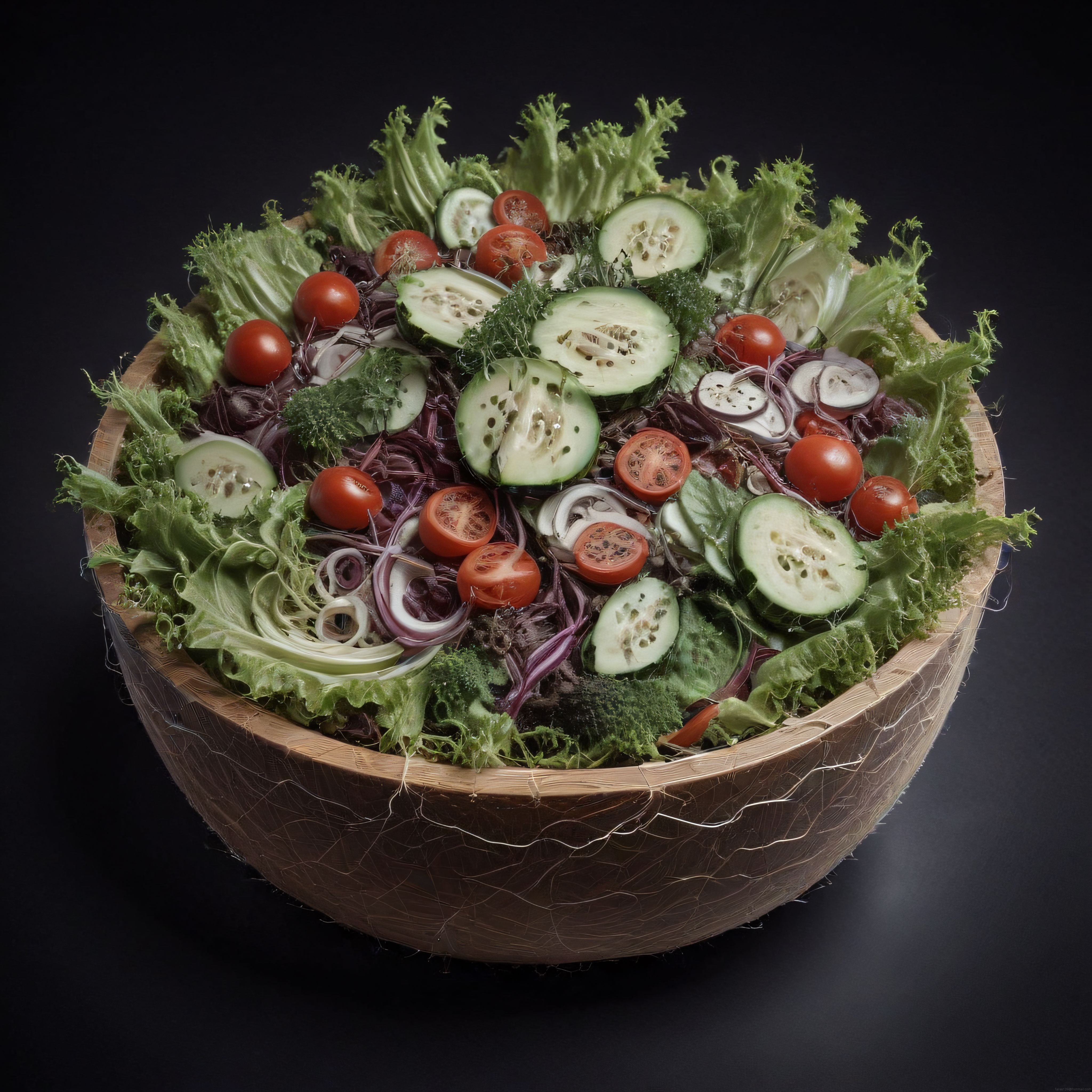 Ahşap Kasede Renkli Taze Salata: Sağlıklı Beslenme ve Detoks Tarifi