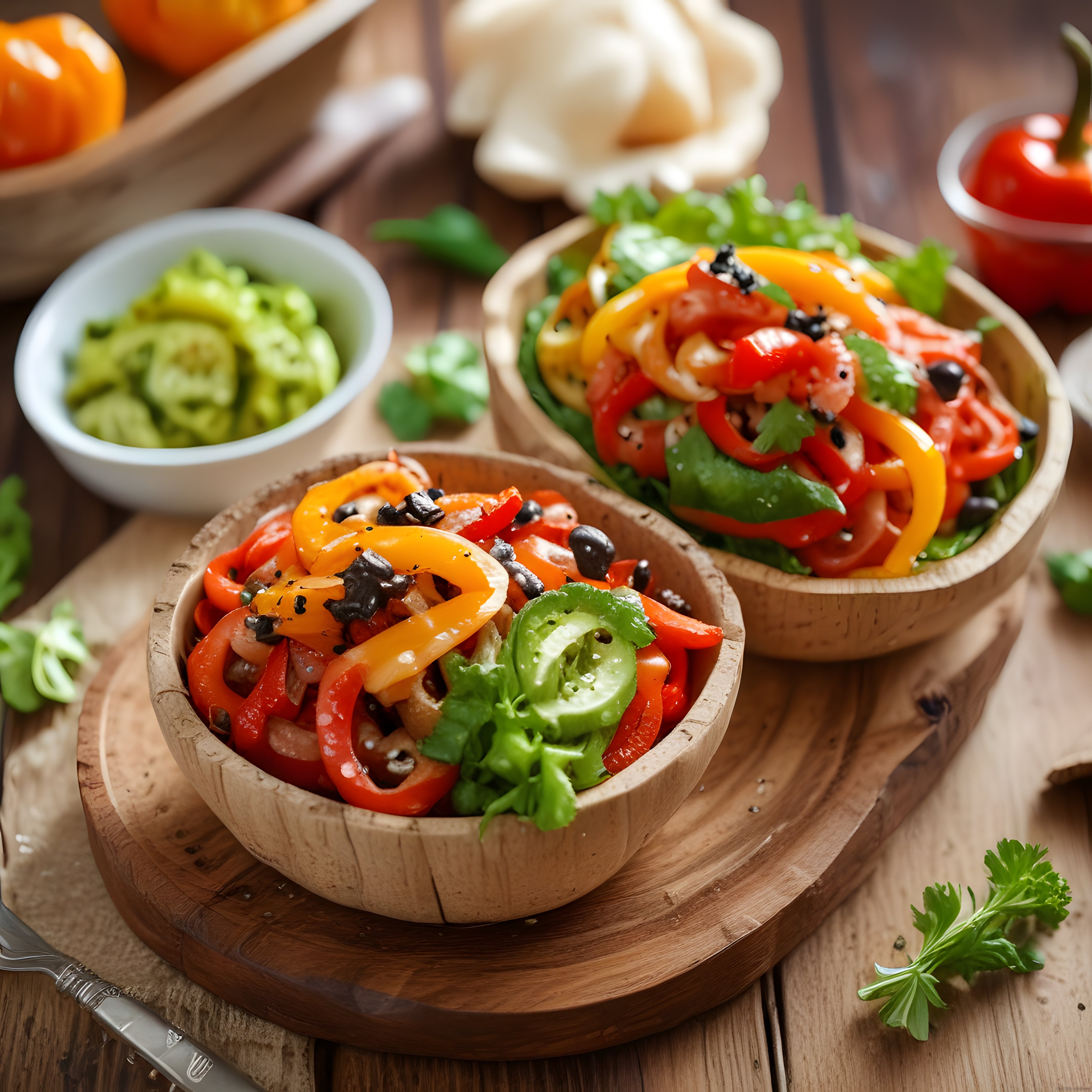 Ahşap Kâselerde Renkli Sebze Salatası: Pratik ve Sağlıklı Tarif