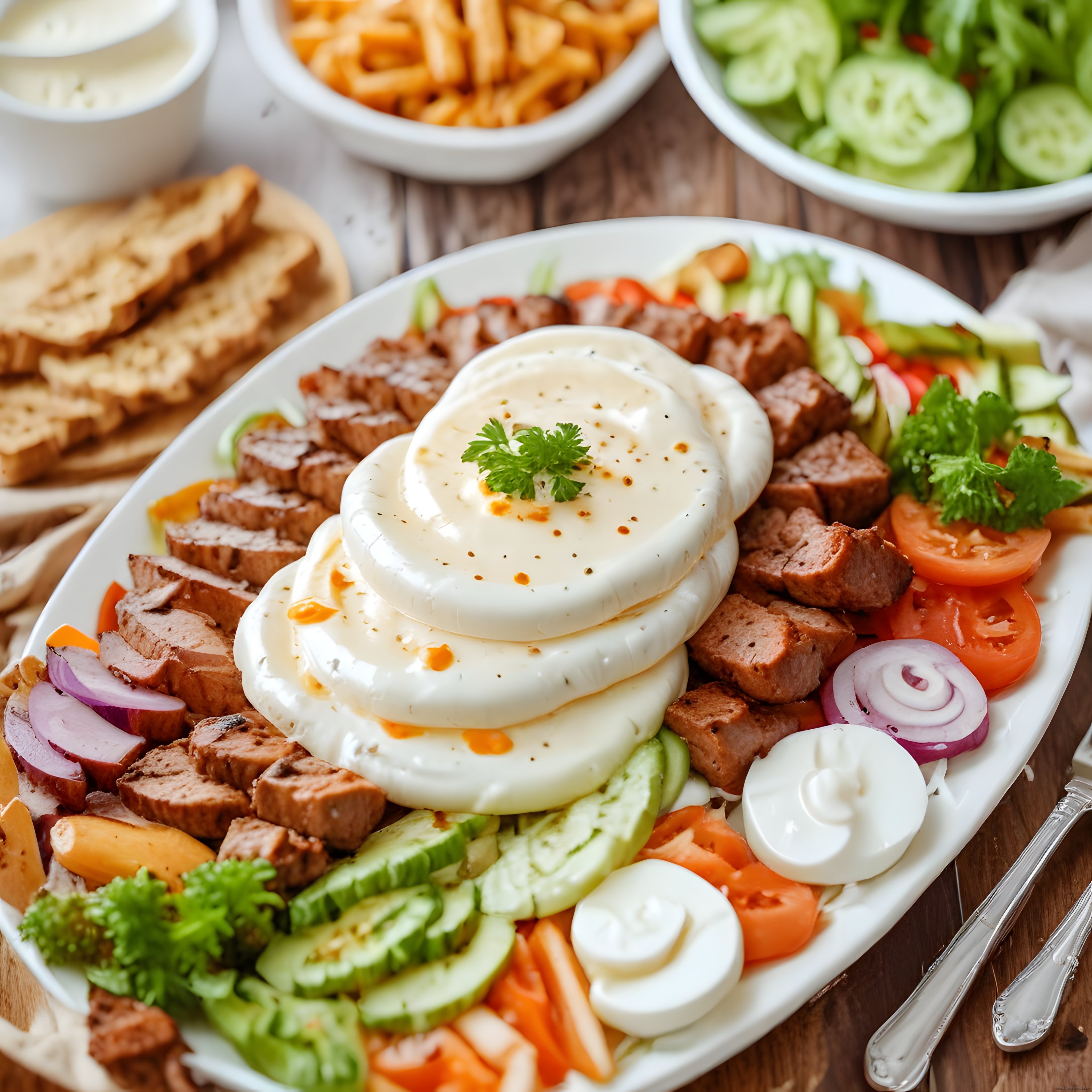 Ahşap Masa Üzerinde Nefis Mozzarella ve Etli Zengin Akşam Yemeği Sunumu