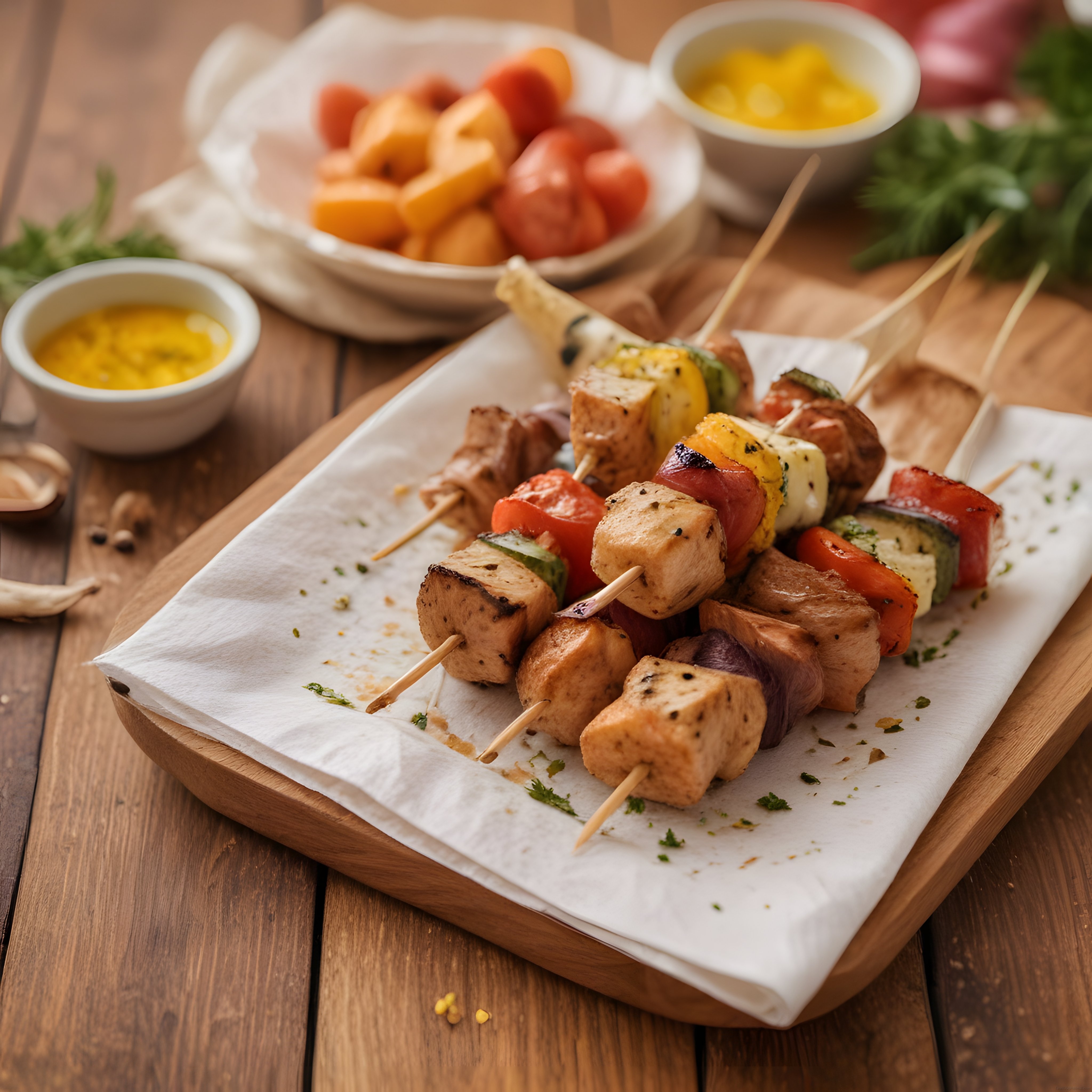 Ahşap Şişte Izgara Tavuk ve Sebze Kebabı: Sofralara Lezzet Katıyor