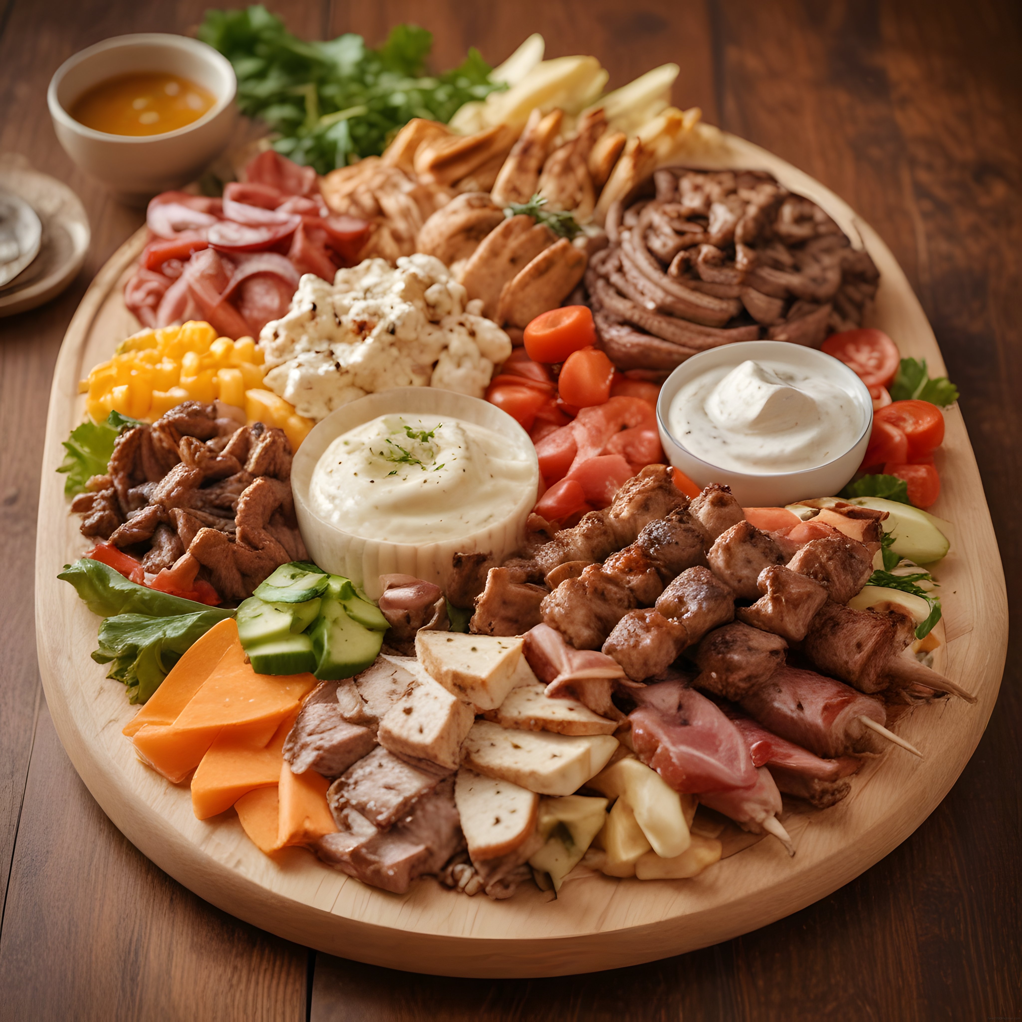 Ahşap Sunum Tahtasında Kahvaltı ve Brunch İçin Lezzet Dolu Efsane Tabak