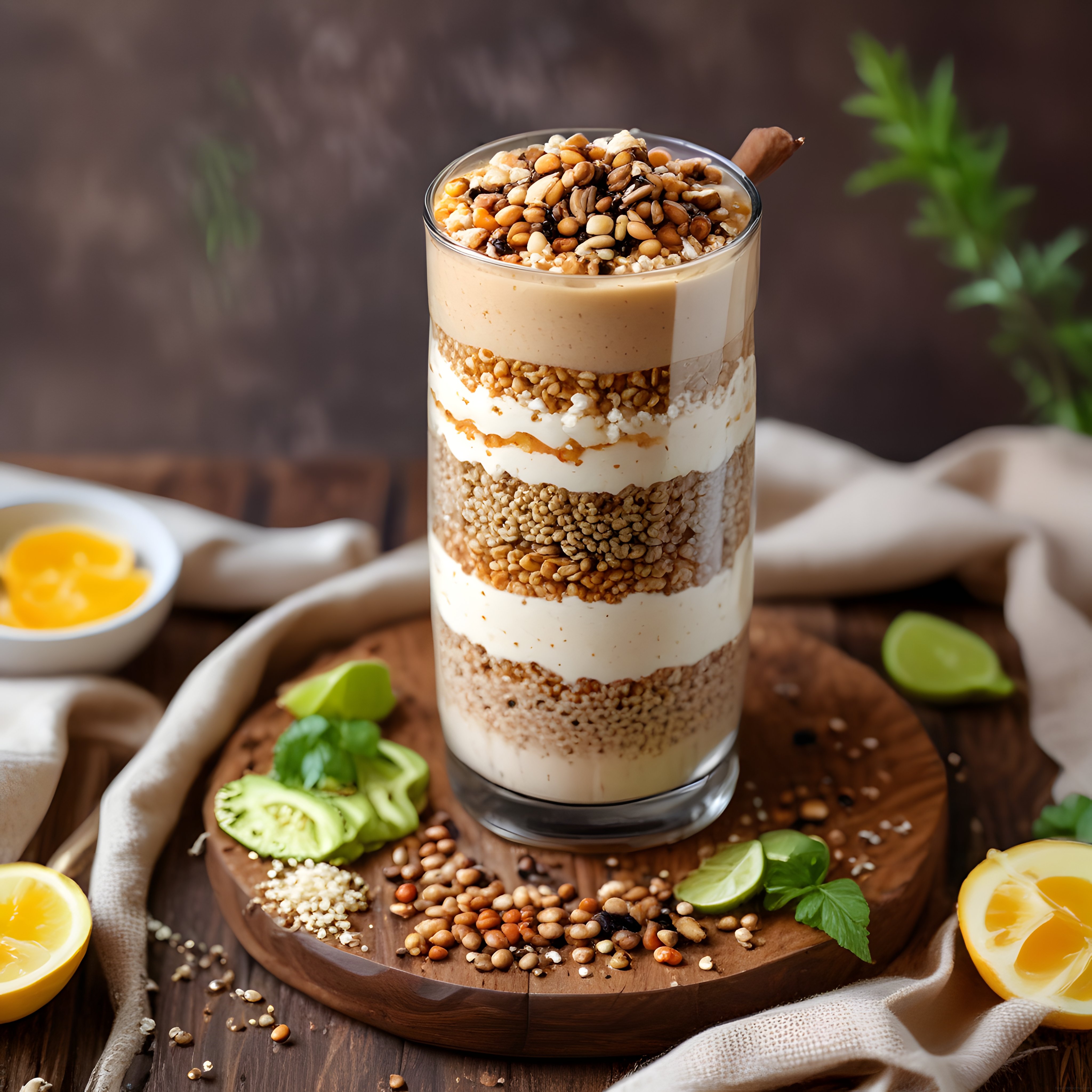 Ahşap Sunumda Katmanlı Yoğurt ve Granola Kasesi: Sağlıklı Kahvaltı Tarifi