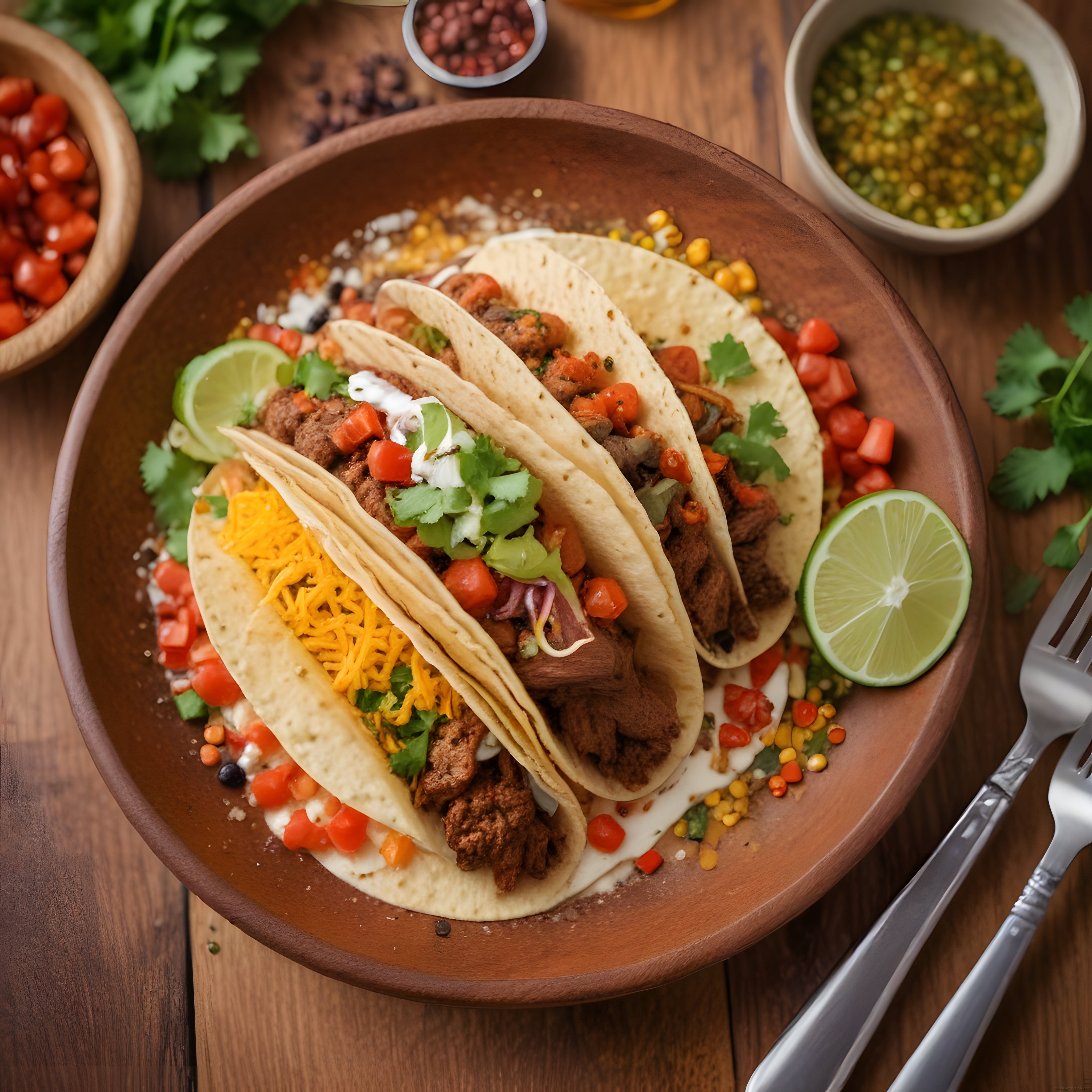 Ahşap Sunumlu Meksika Tacosu: Ev Yapımı Lezzetli Taco Tarifi