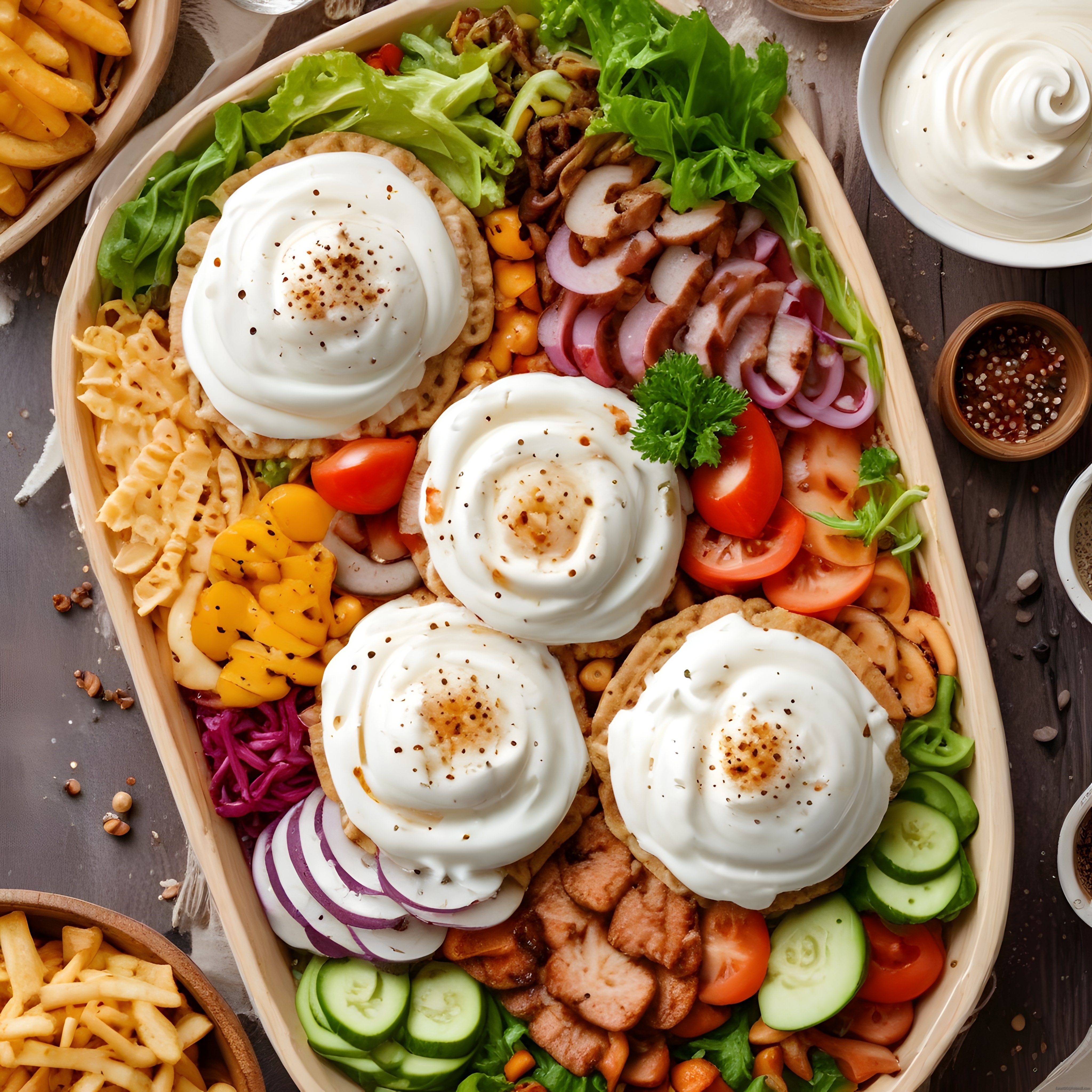 Ahşap tepside sucuklu yumurtalı kahvaltı keyfi ve yan lezzetler