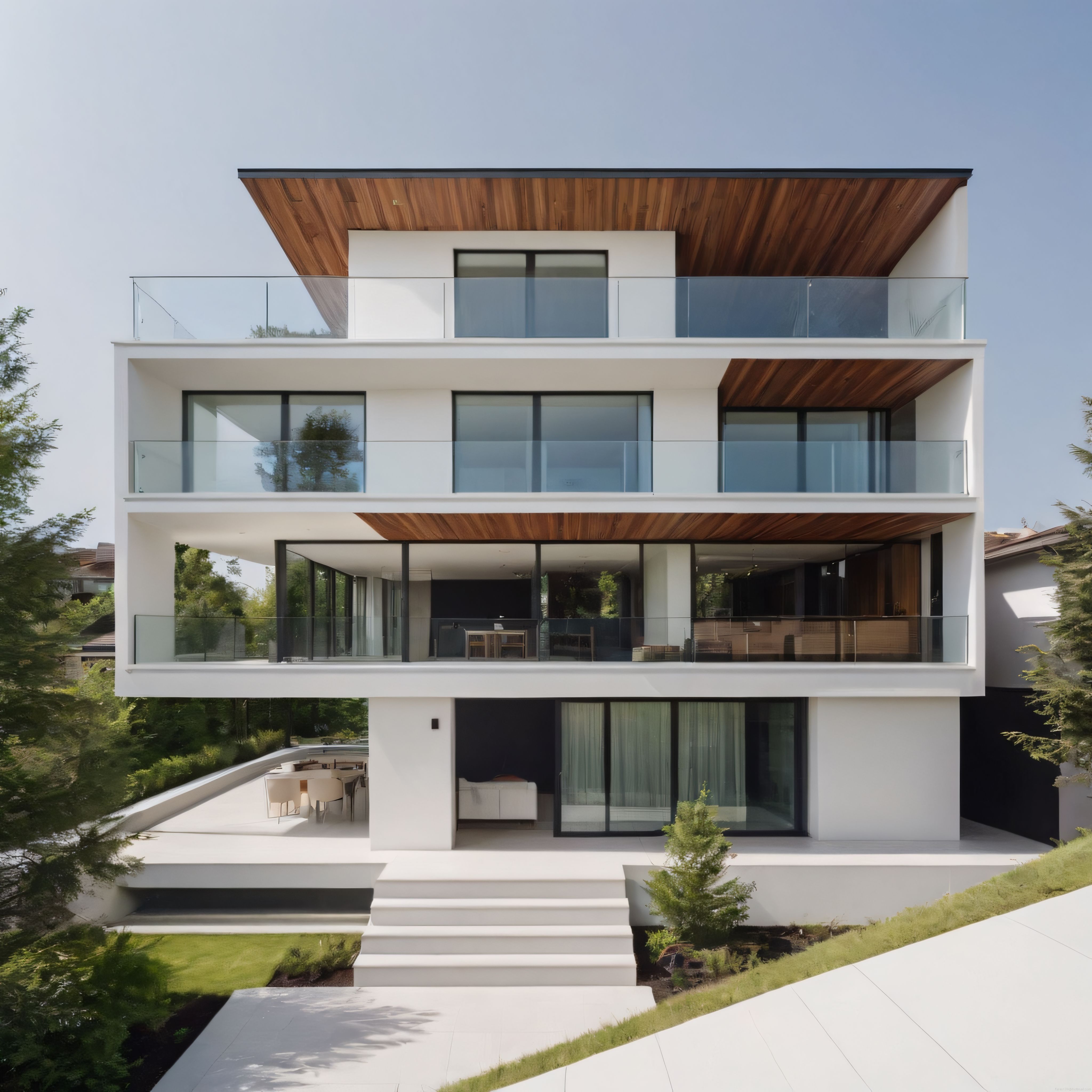 Ahşap ve Cam Detaylı Modern Villa: Doğa İçinde Sürdürülebilir Lüks Yaşam