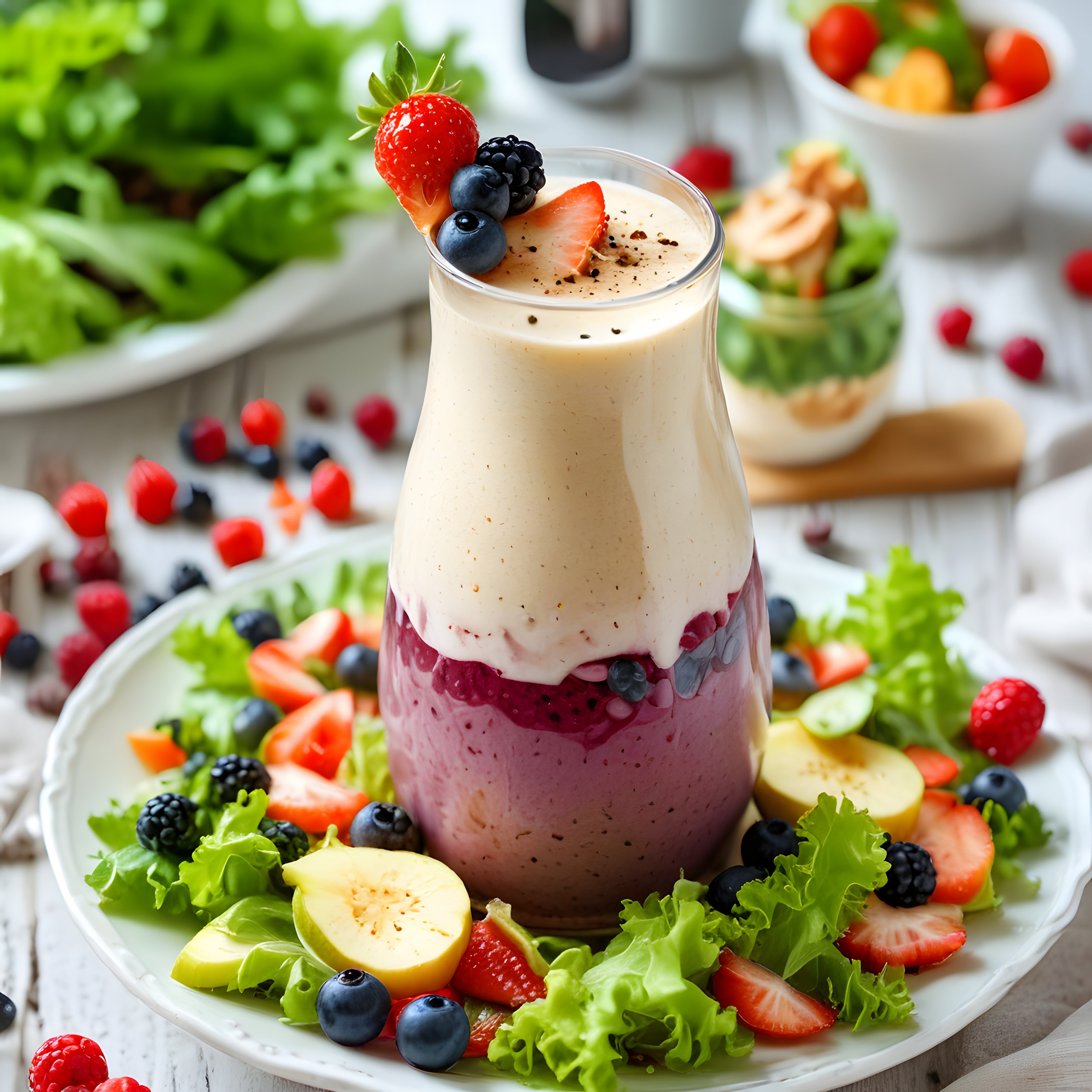 Ahududu ve Böğürtlenli Katmanlı Detoks Smoothie Kasesi ile Sağlıklı Kahvaltı