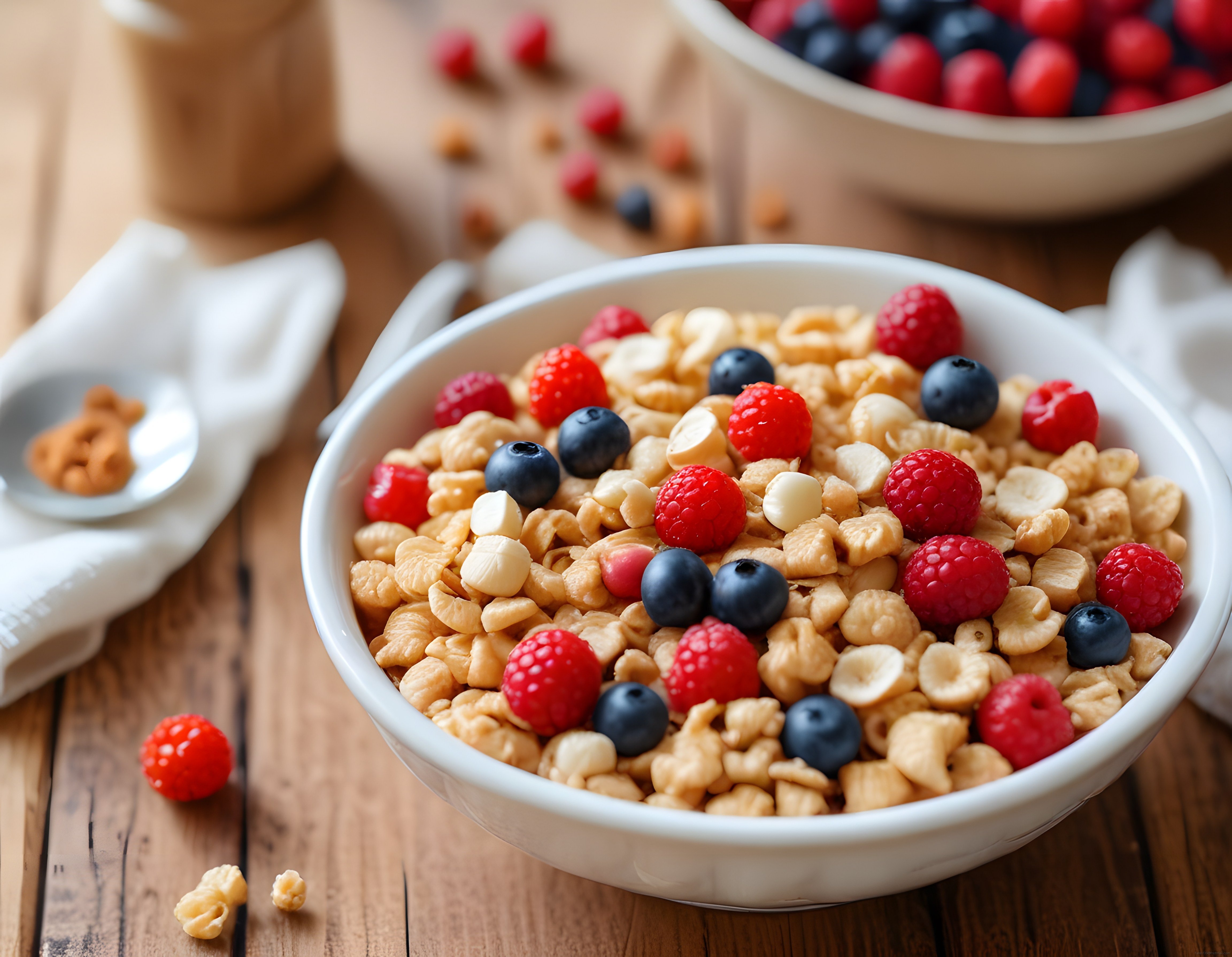 Ahududu ve Yaban Mersinli Fındık Granola Kasesi: Lezzetli ve Besleyici Kahvaltı