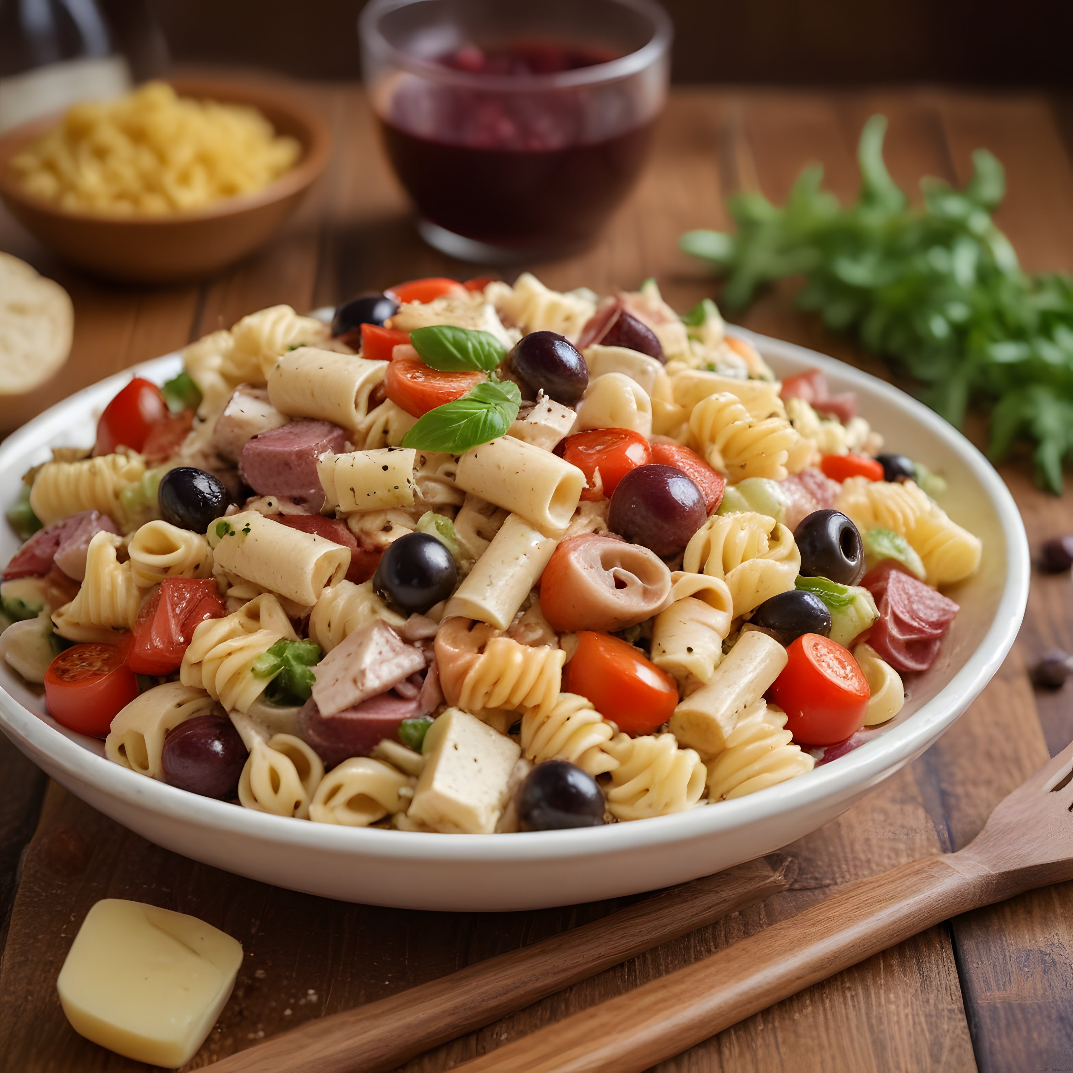 Akdeniz Usulü Makarna Salatası: Zeytinli, Domatesli ve Peynirli Tarif