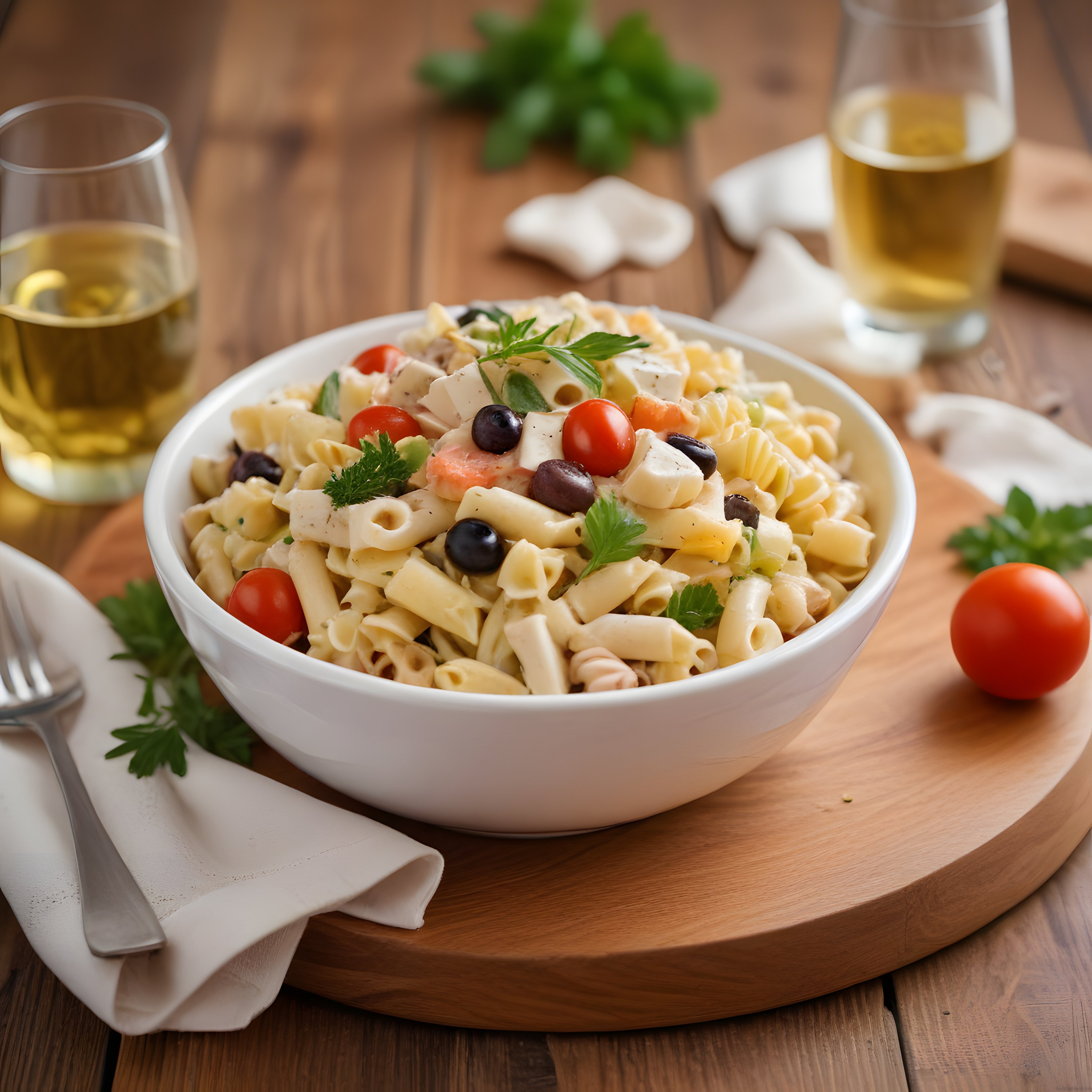 Akdeniz Usulü Taze Sebzeli ve Karidesli Makarna Salatası Tarifi