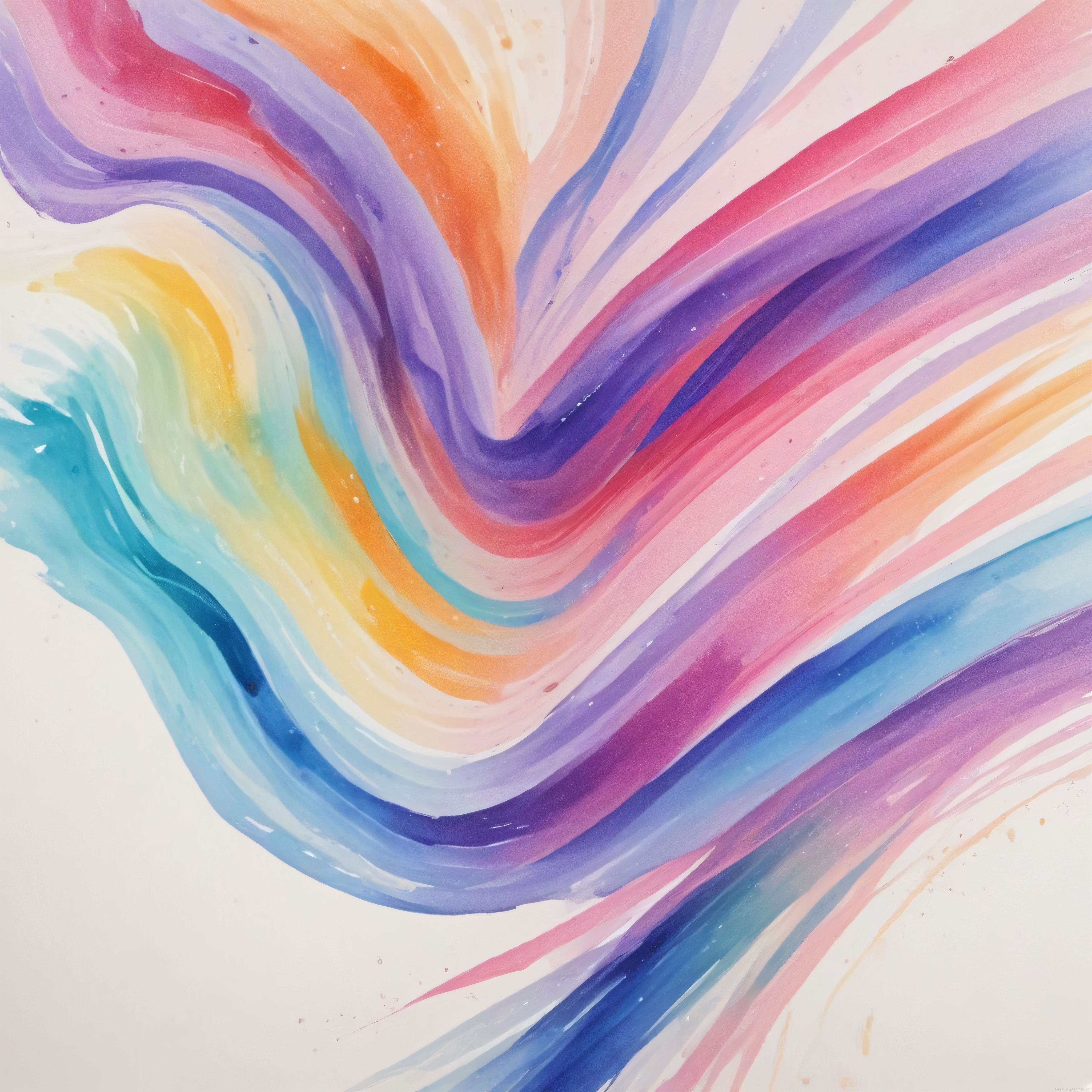 Akışkan Çizgilerle Pastel Renklerin Dansı: Modern Soyut Suluboya Desen