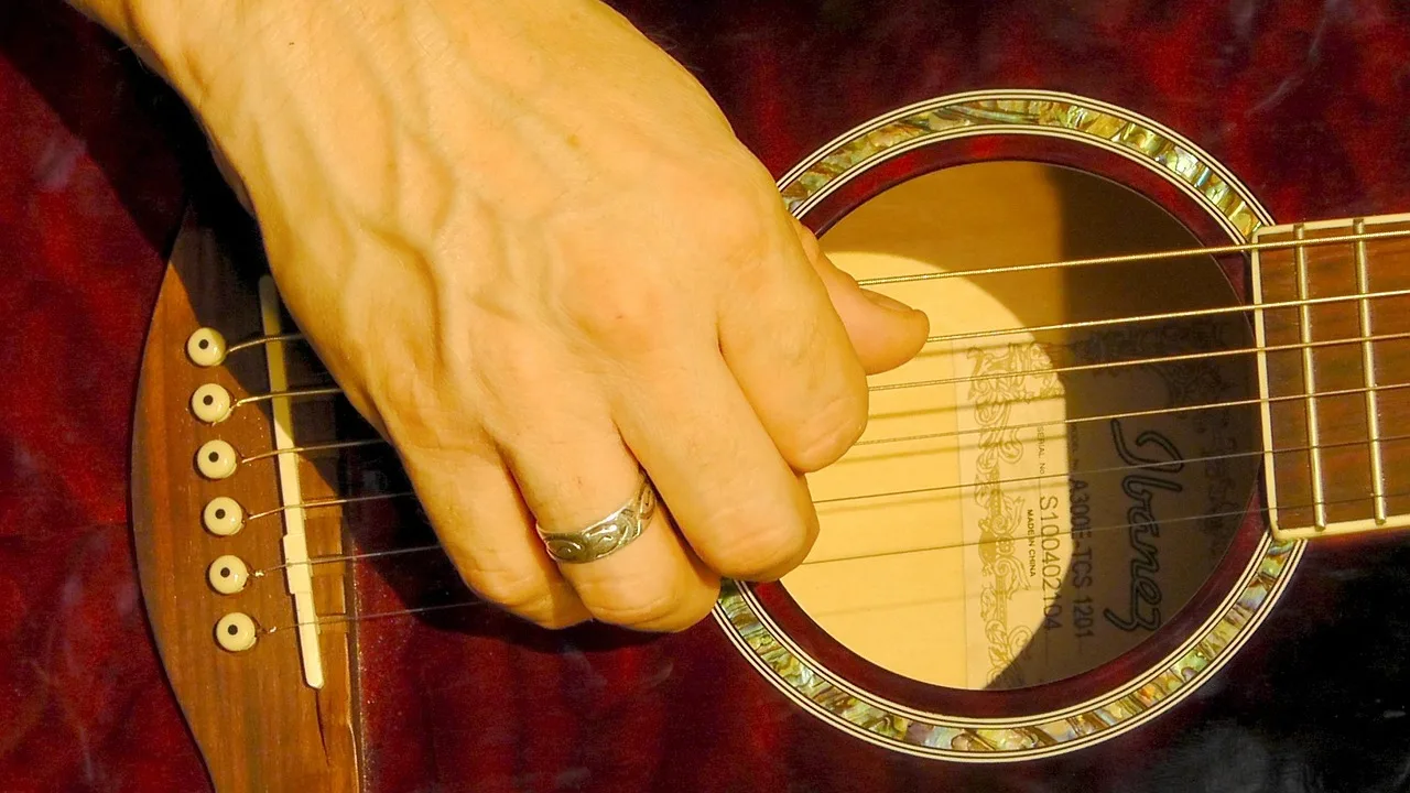 Akustik gitar parmak hareketi - müzikal enstrüman