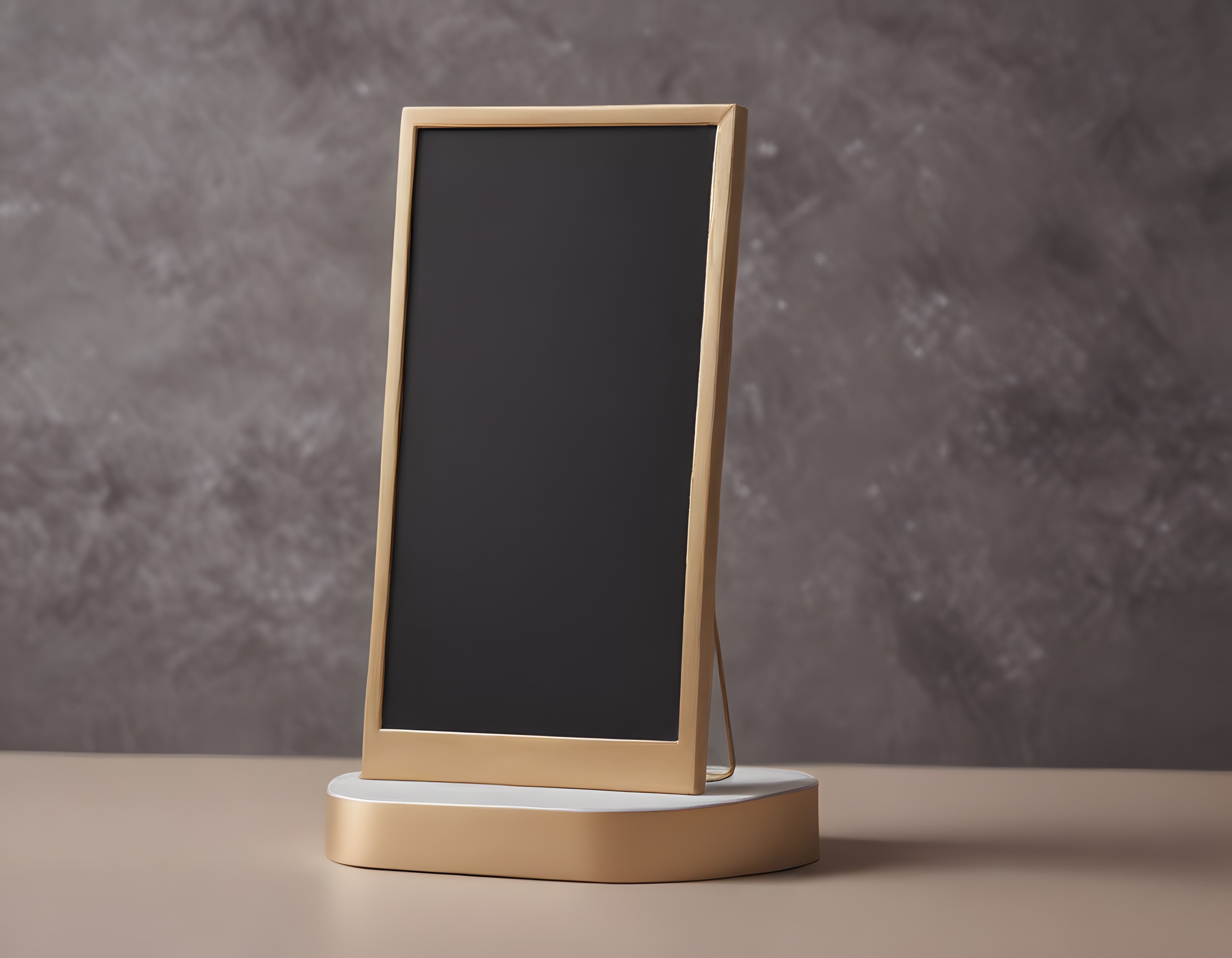 Altın Detaylı Modern Masaüstü Ekran Standı ve Minimalist Dekoratif Tutucu