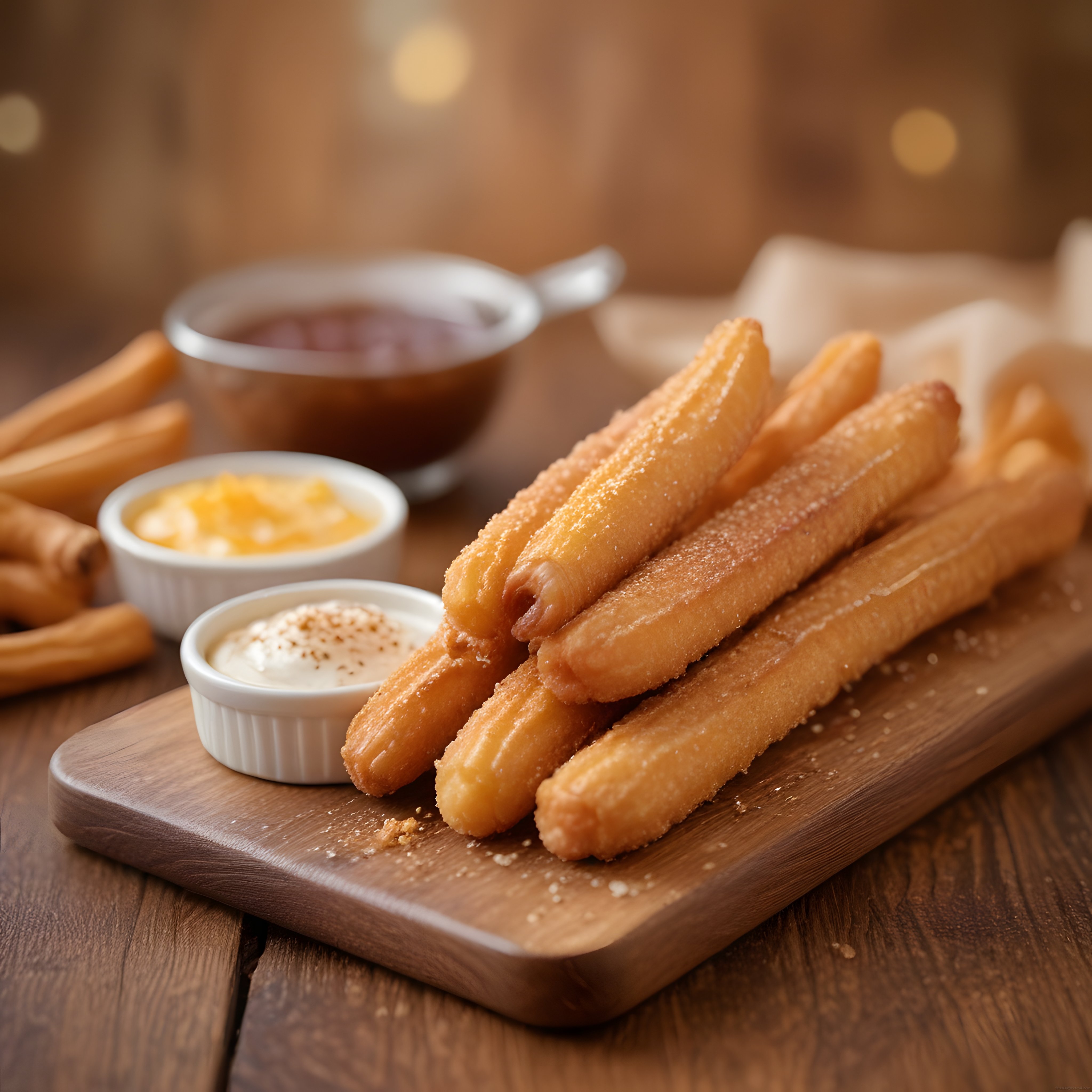 Altın Rengi Çıtır Churros ve Üç Farklı Sosla Eşsiz Tatlı Keyfi