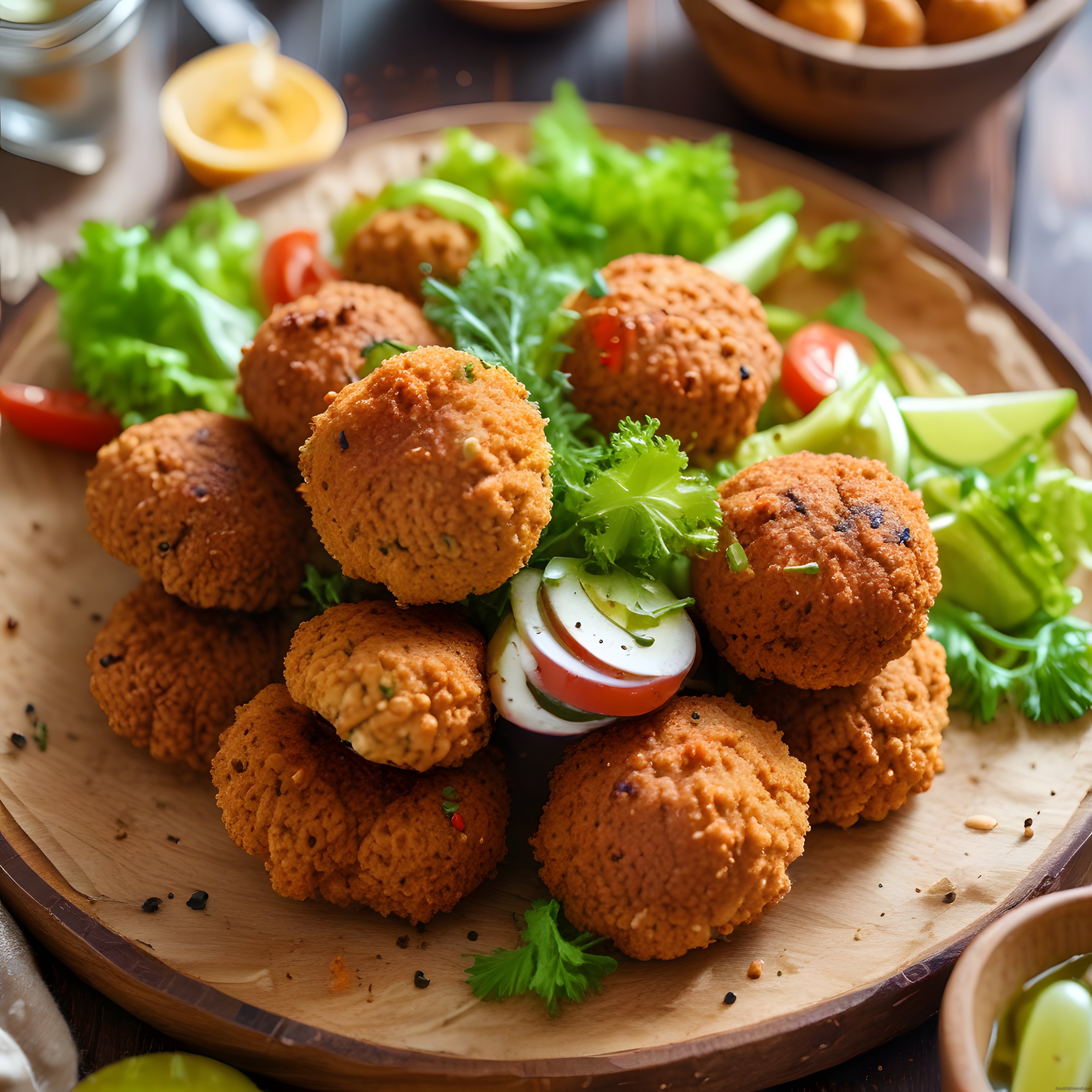 Altın Rengi Falafel Topları: Orta Doğu Mutfağından Sağlıklı Tarif ve Sunum