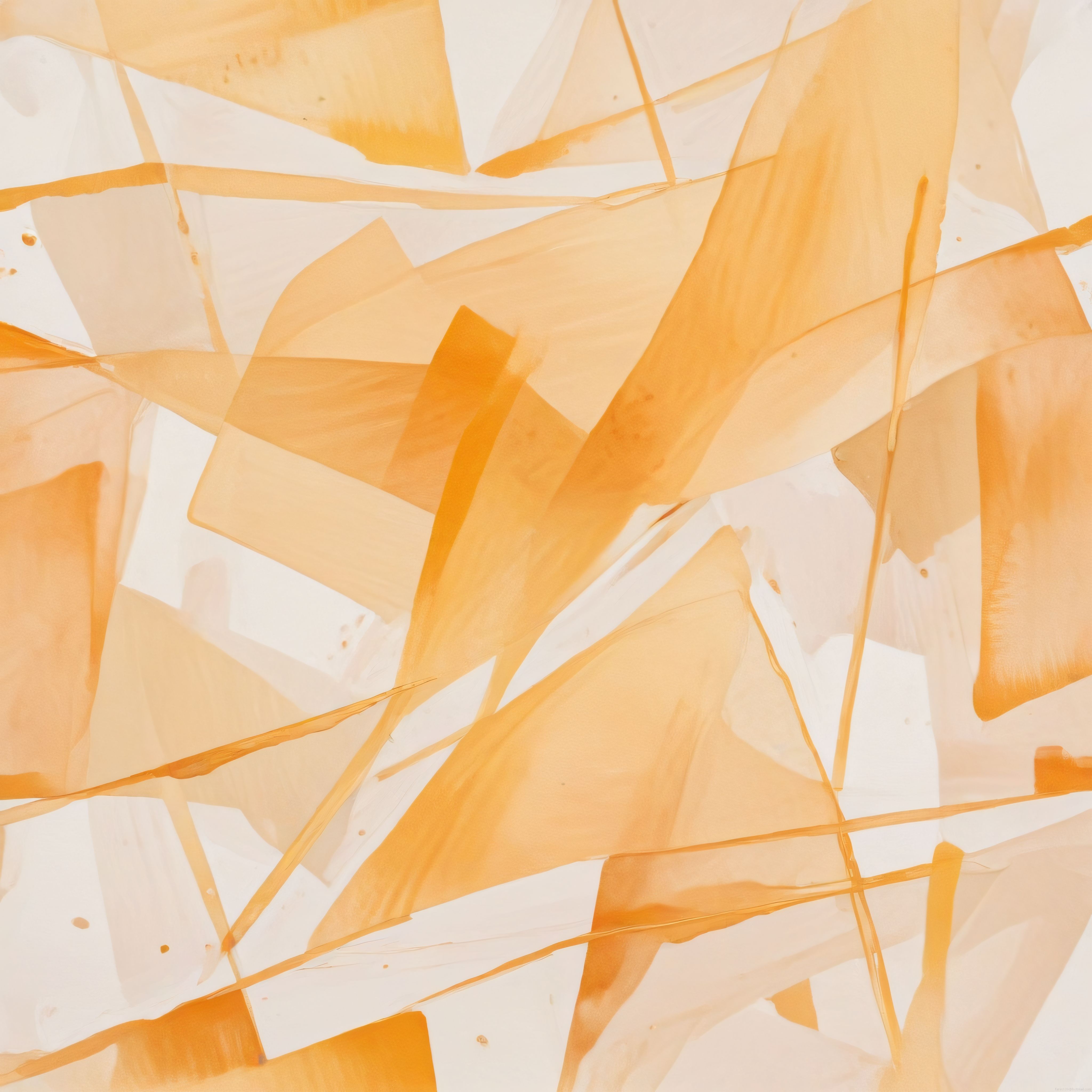 Amber ve Turuncu Suluboya Tonlarında Soyut Geometrik Sanat Arka Planı