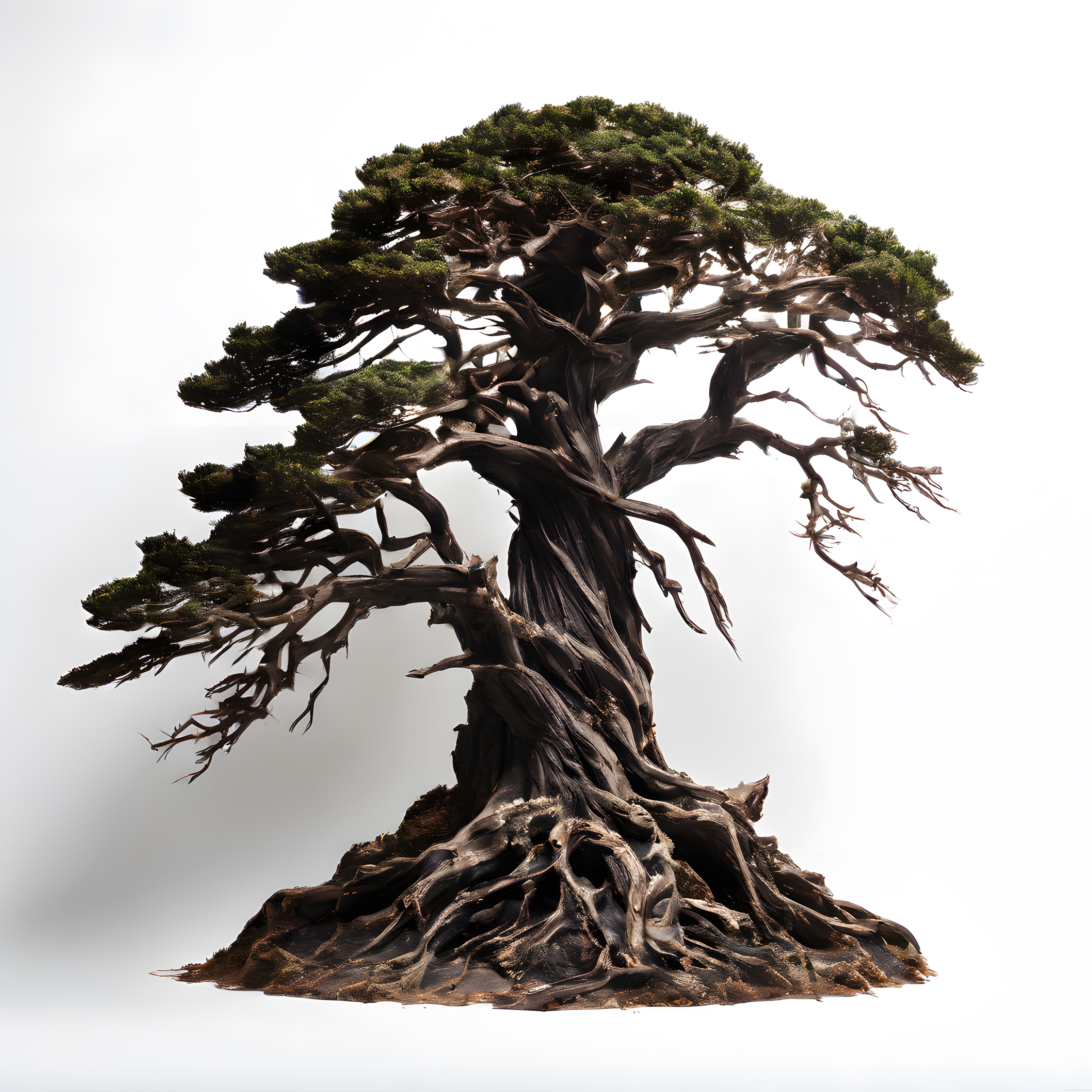Antik Bonsai: Kıvrımlı Gövdesi ve Yeşil Yapraklarıyla Doğanın Ustalıklı İmzası