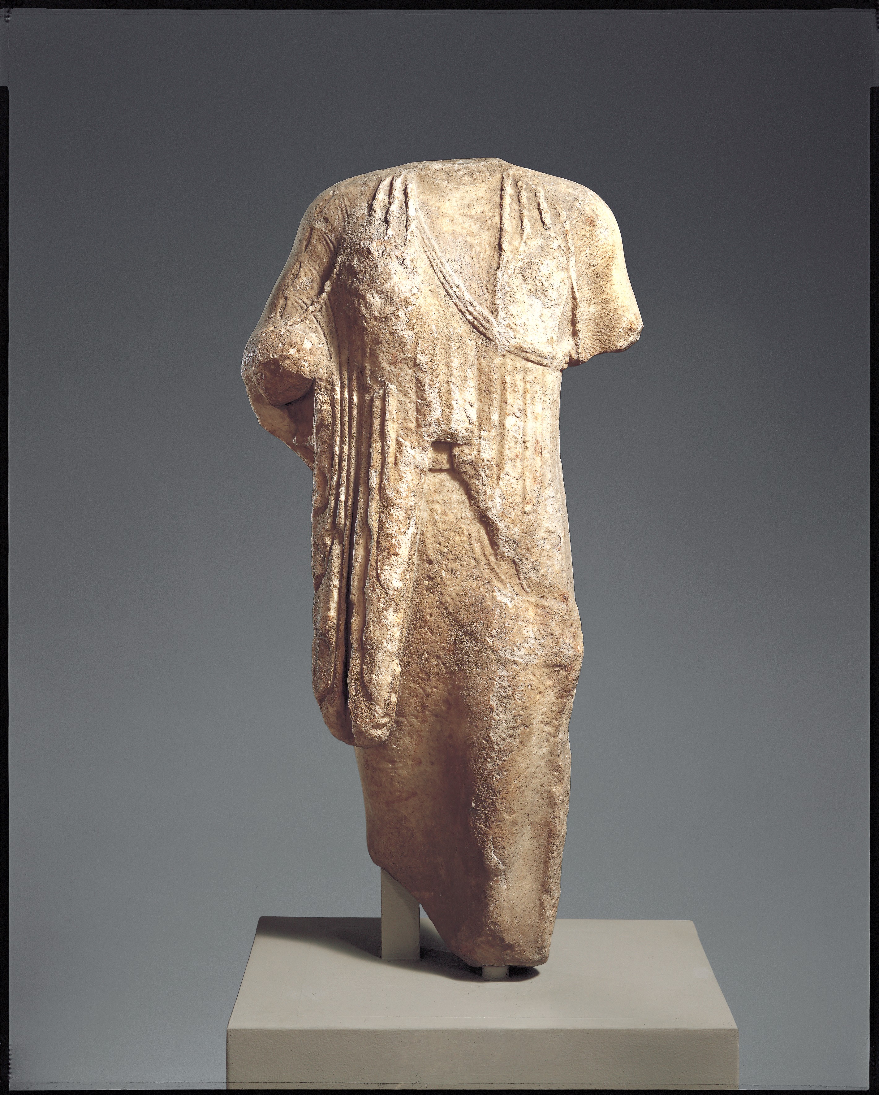 Antik Döneme Ait Başsız Mermer Heykel Torso Arkeoloji Müze Eseri