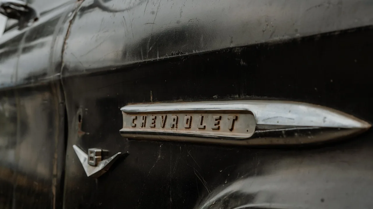 Antika Chevrolet araba detayları - vintage otomobil