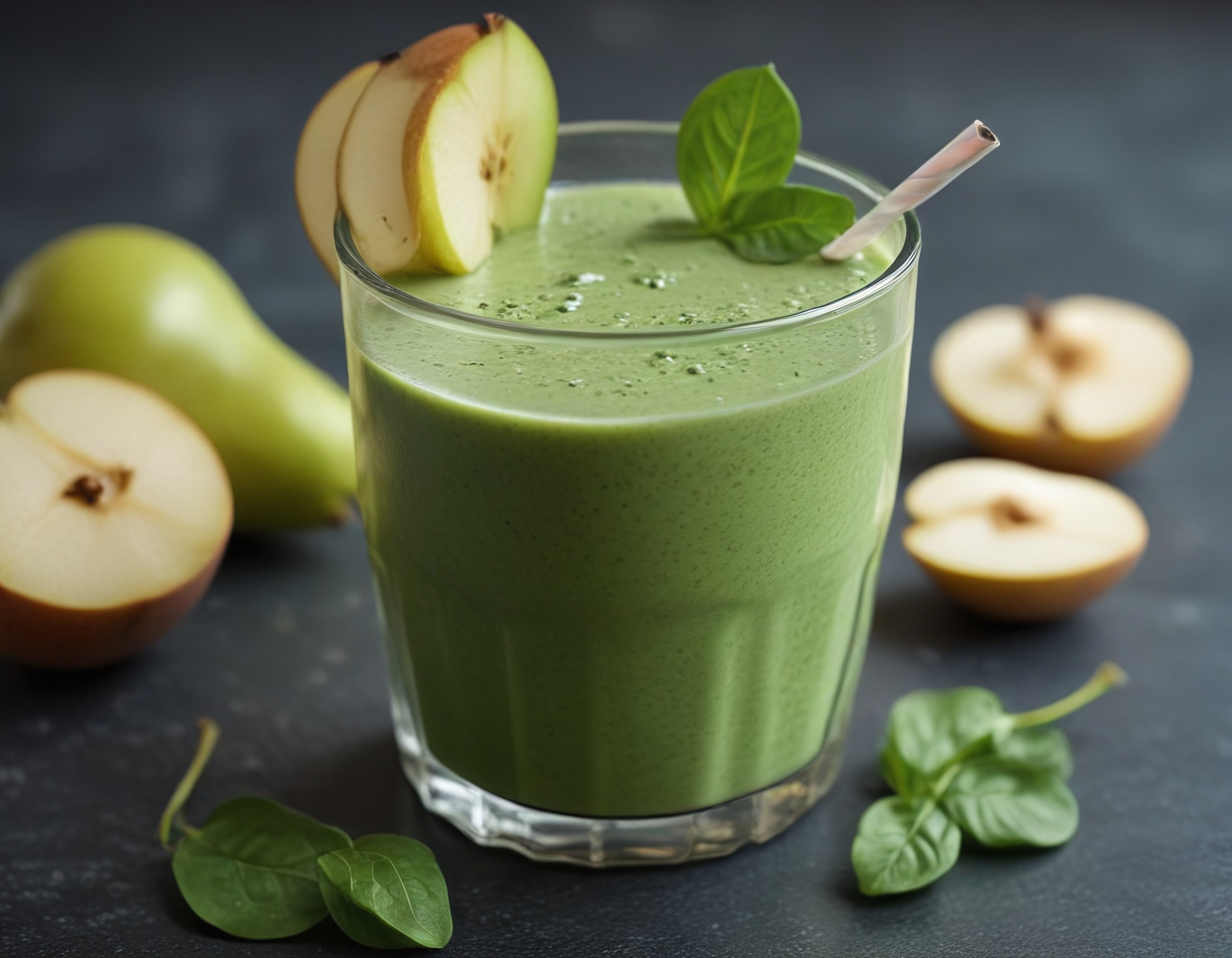 Armut Dilimli ve Fesleğenli Sağlıklı Yeşil Detoks Smoothie Tarifi