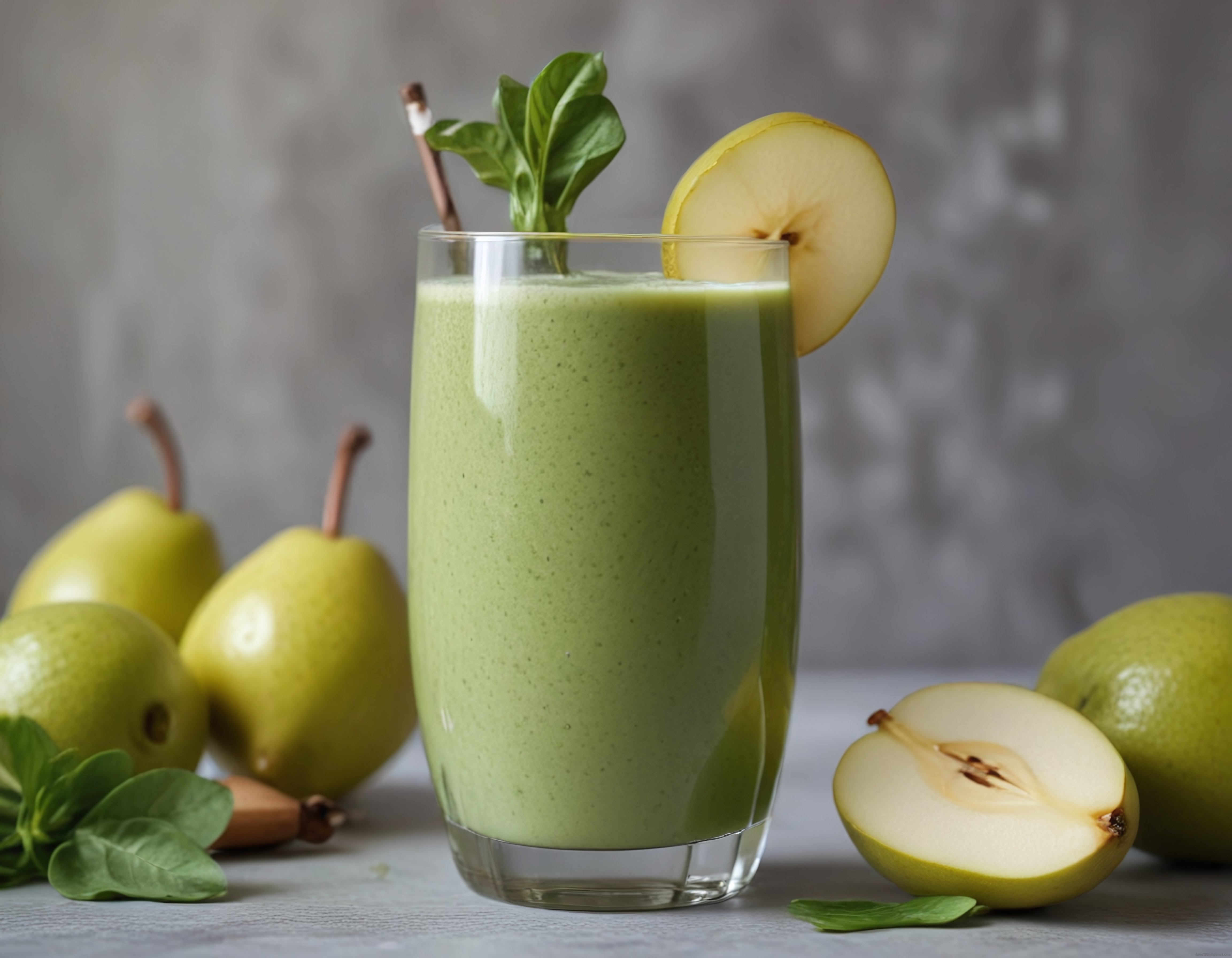 Armutlu Ispanak Smoothie: Ev Yapımı Ferahlatıcı Yeşil Detoks İçeceği