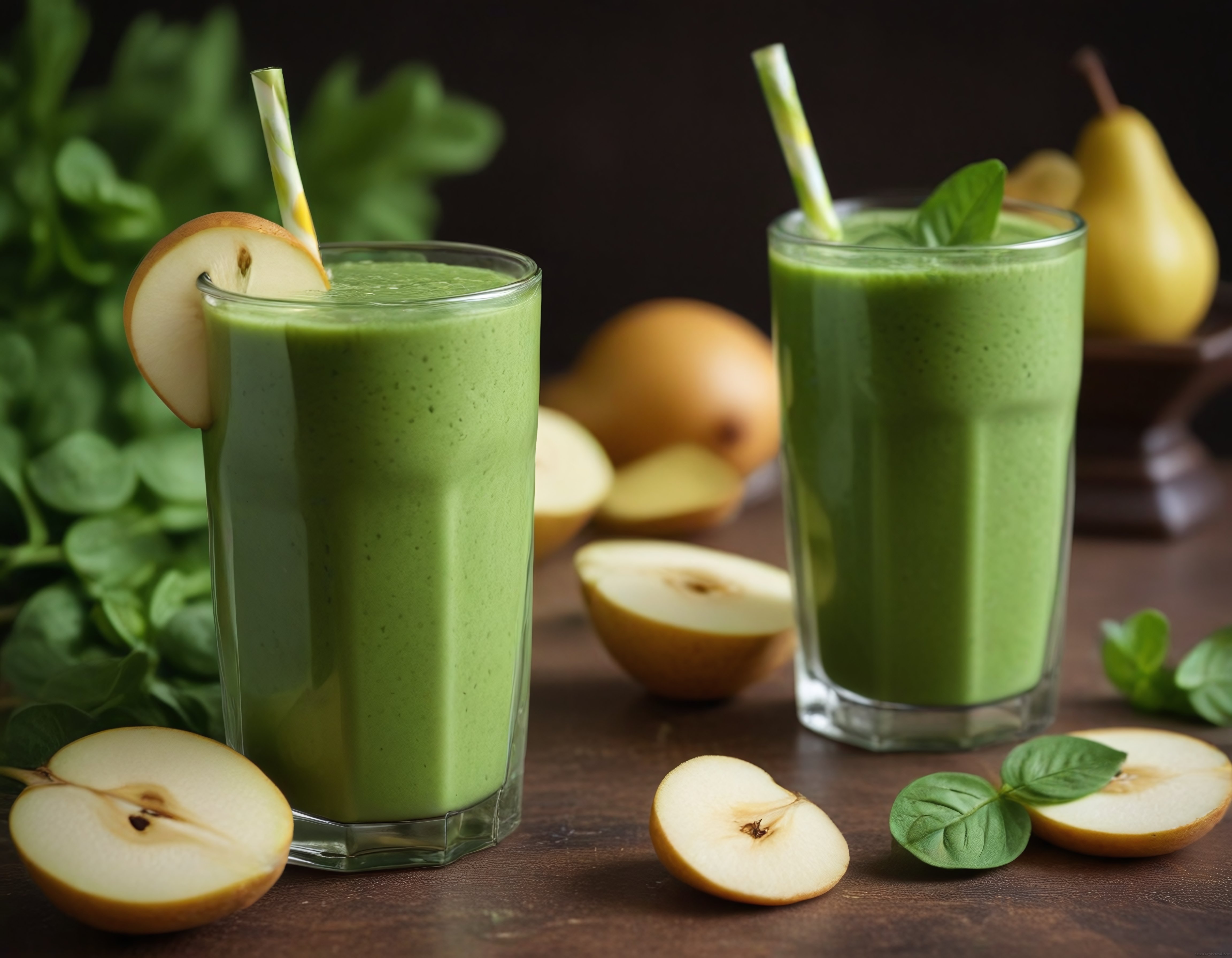 Armutlu Ispanaklı Yeşil Smoothie: Sağlıklı Detoks İçeceği