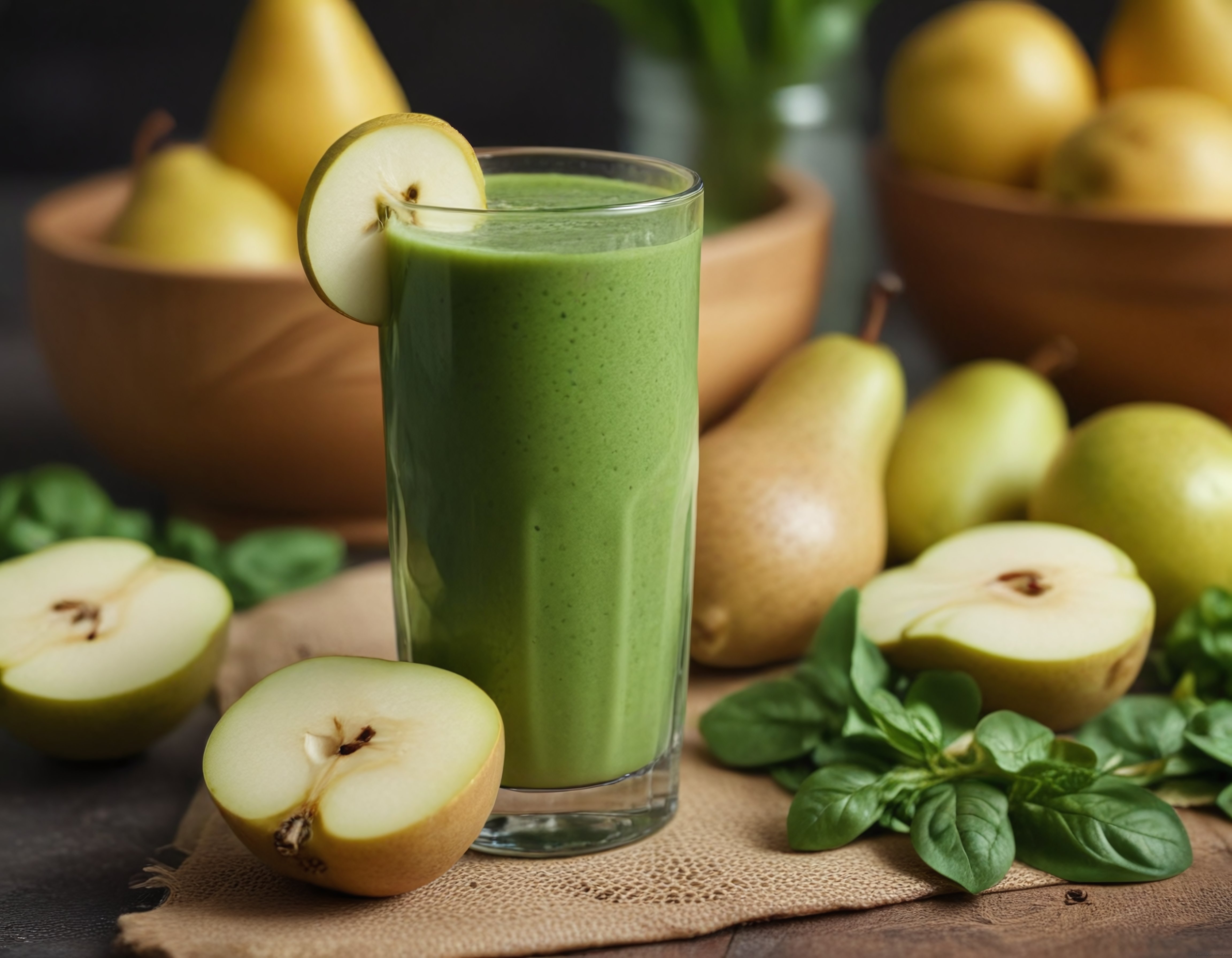 Armutlu Ispanaklı Yeşil Smoothie: Sağlıklı ve Ferahlatıcı İçecek Tarifi