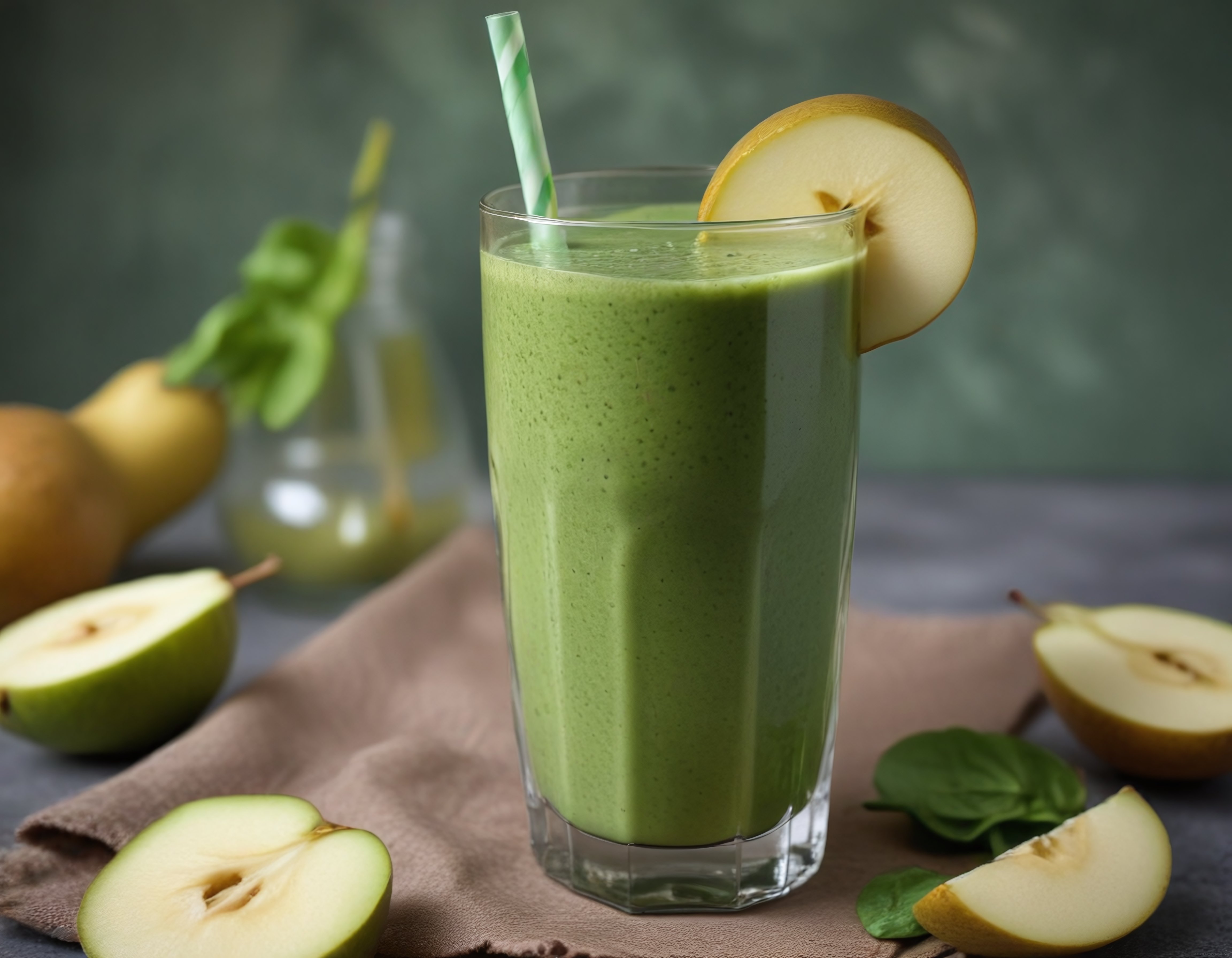 Armutlu ıspanaklı yeşil smoothie tarifi: serinletici ev yapımı içecek
