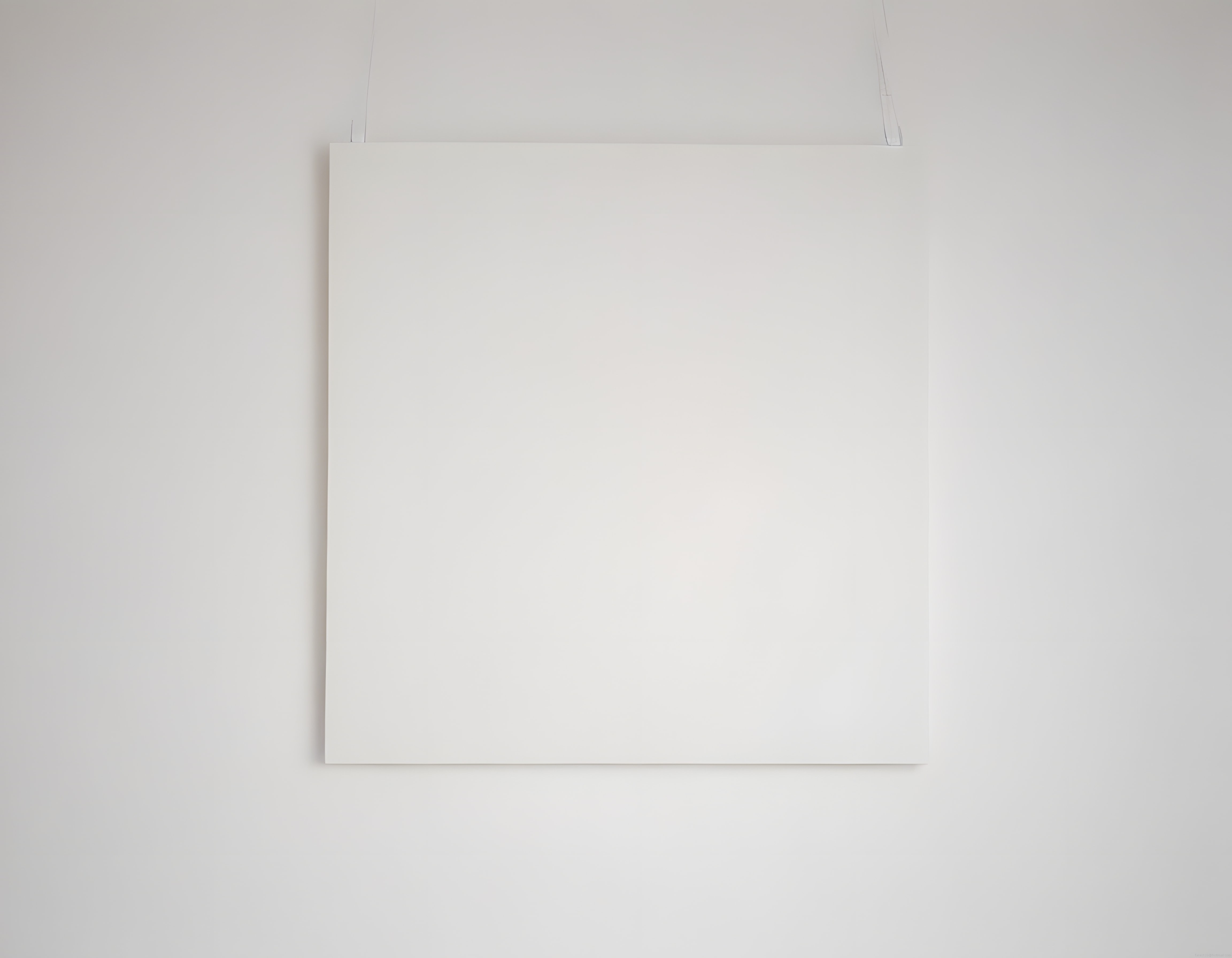 Asılı Beyaz Boş Poster Mockup Fotoğrafı ve Minimalist Duvar Dekorasyonu
