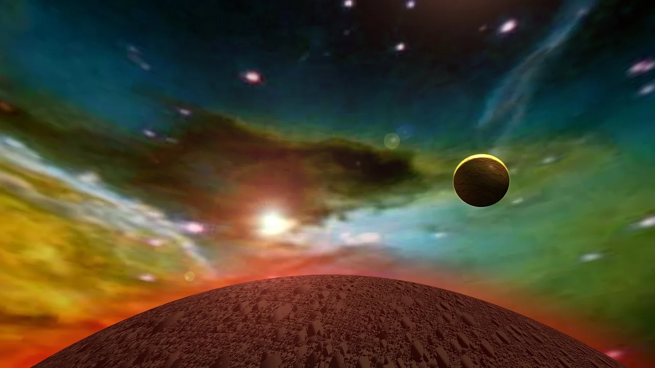 Astronomi temalı uzay galaksi fotoğrafı - 3D evren
