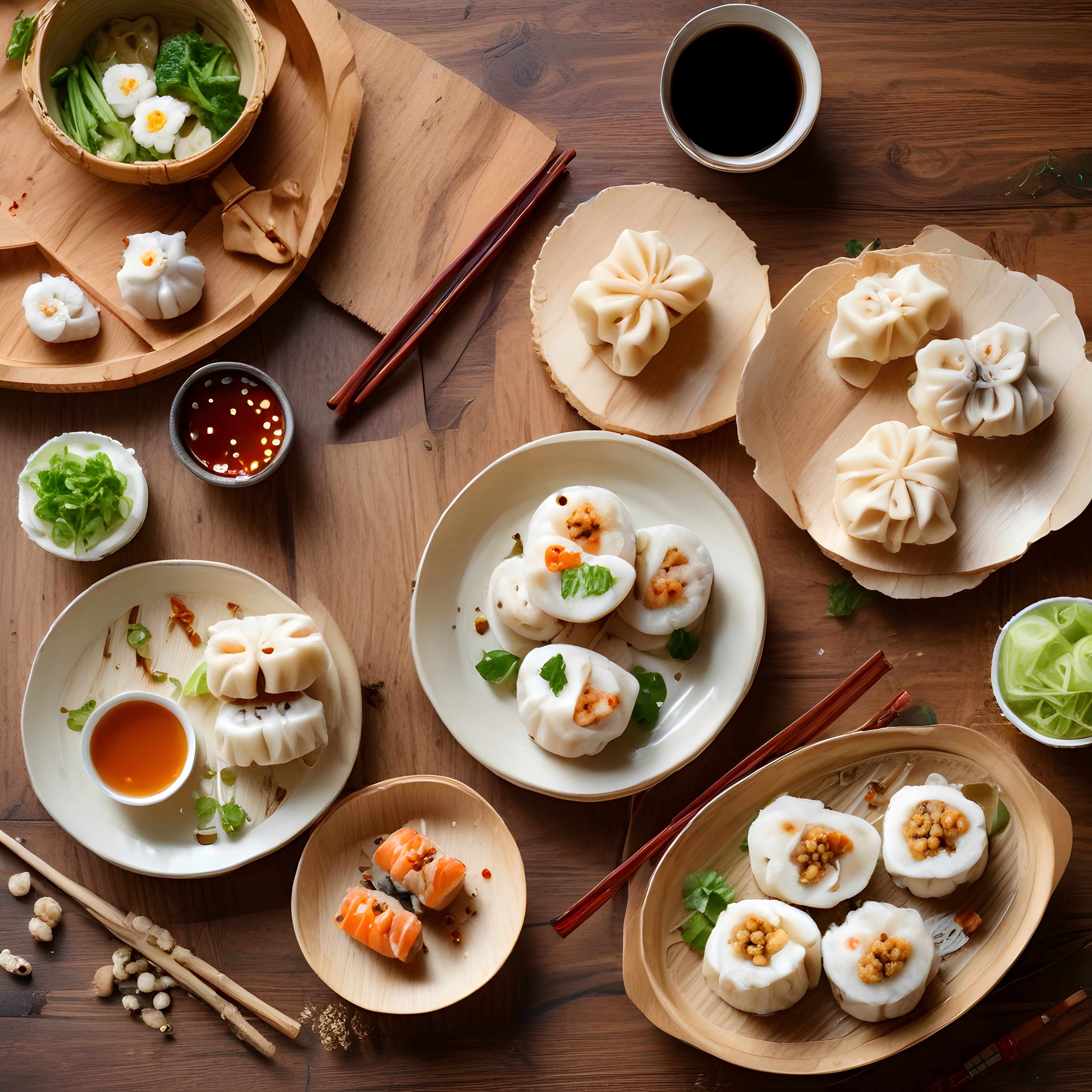 Asya Mutfağından Çeşitli Dumpling ve Sushi Lezzetleriyle Zengin Sofra