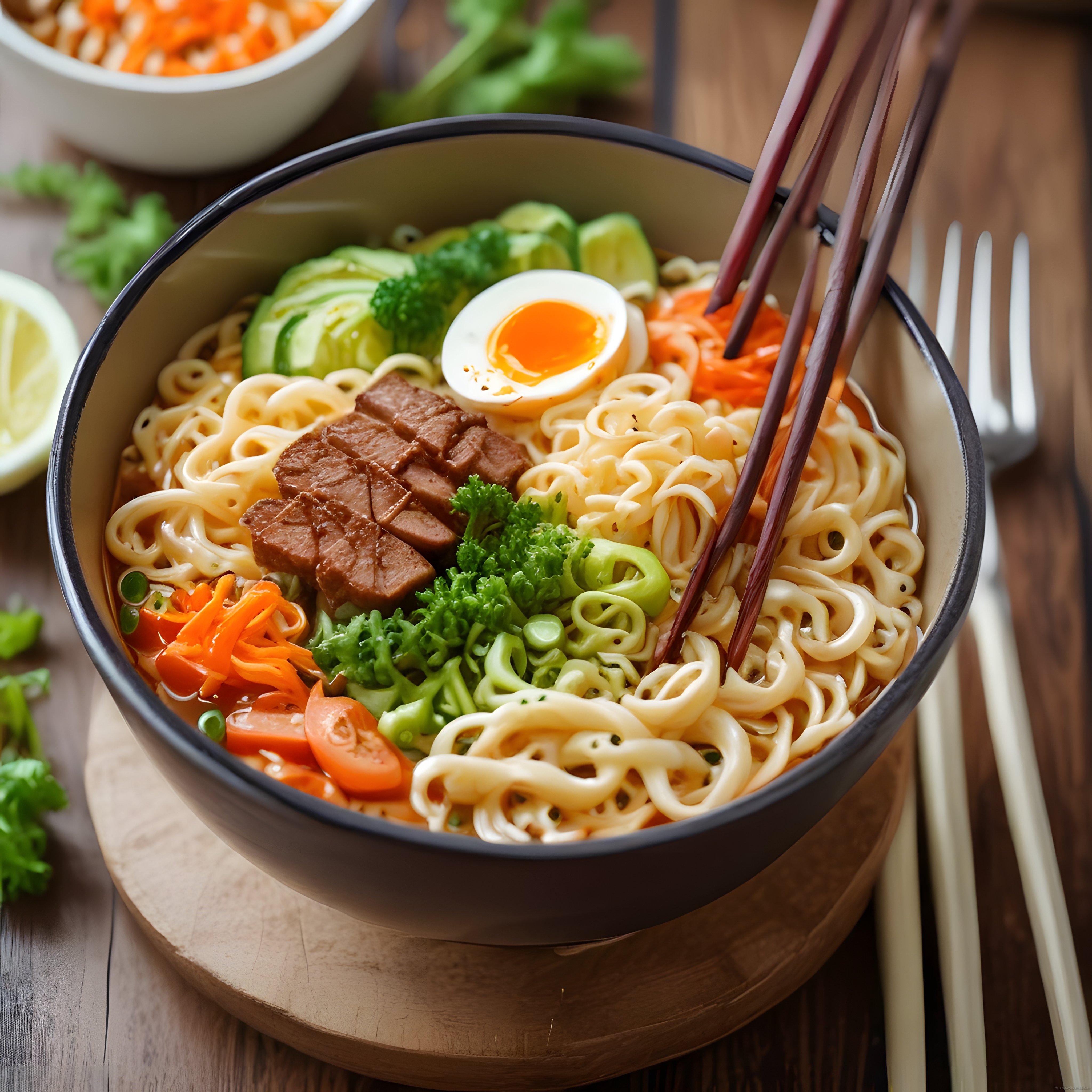 Asya Mutfağından Sıcacık Ramen: Erişte, Et ve Taze Sebzelerle Mükemmel Tat