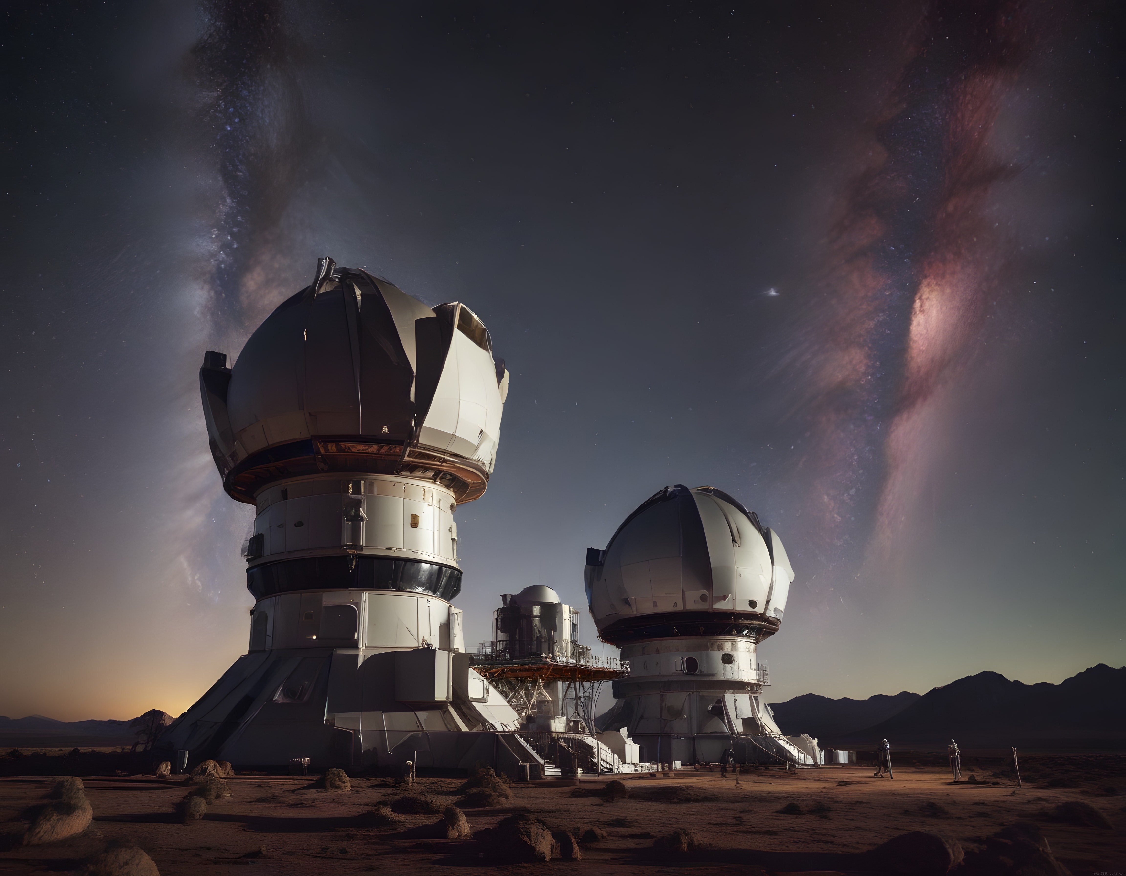 Atacama Çölü'nde Paranal Gözlemevi ve Samanyolu'nun Etkileyici Gece Manzarası