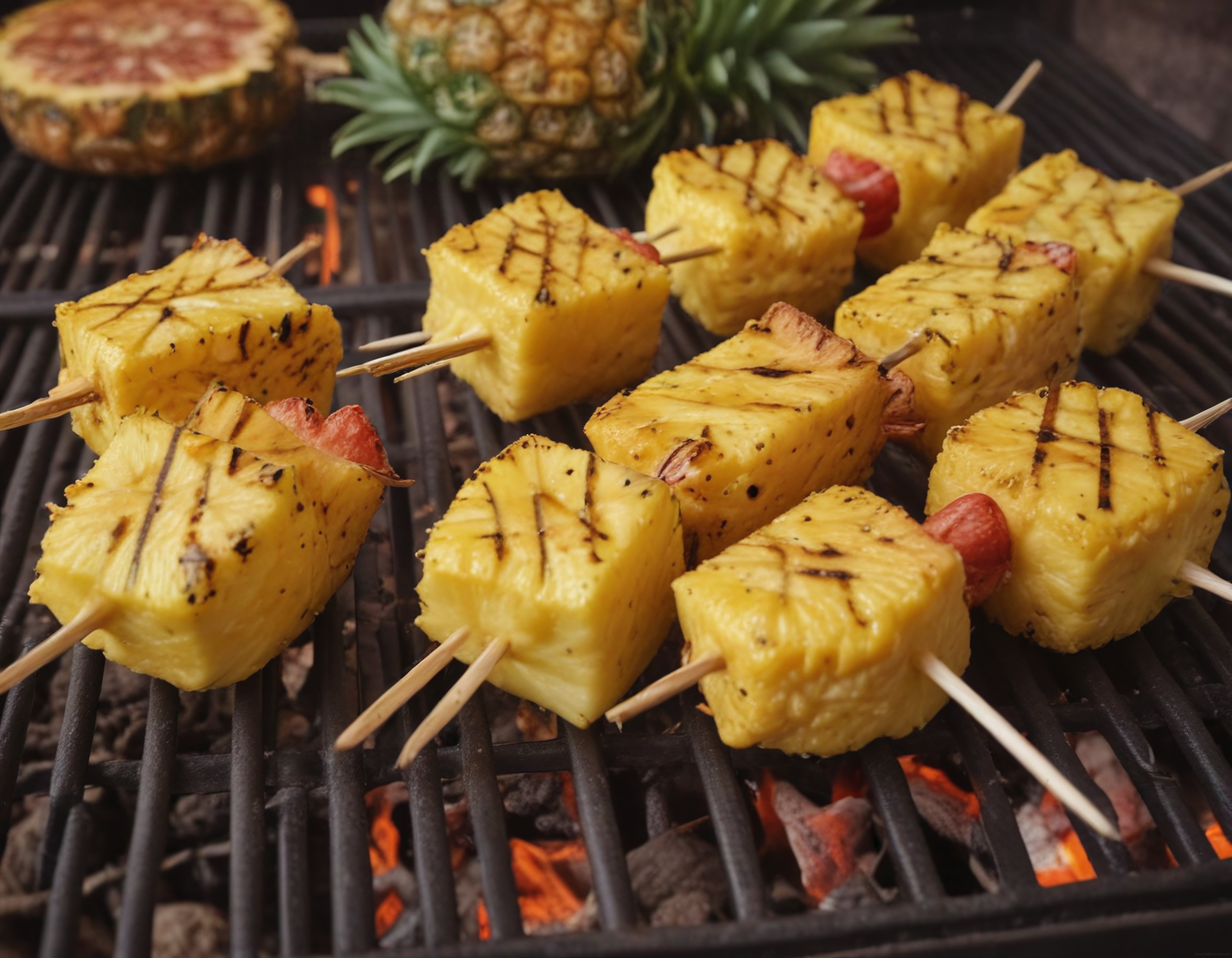 Ateşte Kızarmış Ananas Şişler: Barbeküde Eşsiz Tropikal Tatlı Lezzet