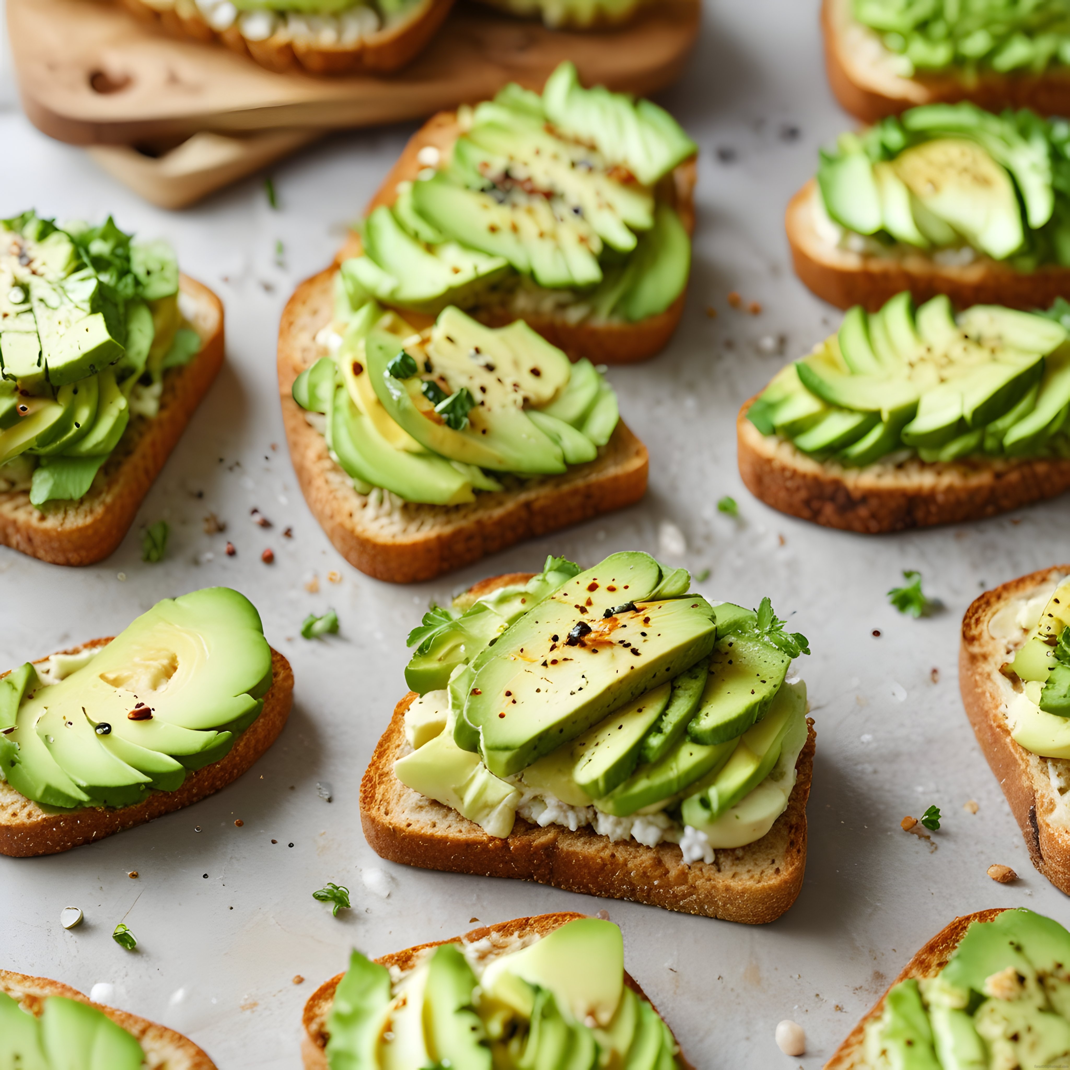Avokado Dilimli Tostlarla Hazırlanmış Sağlıklı ve Lezzetli Kahvaltı Masası