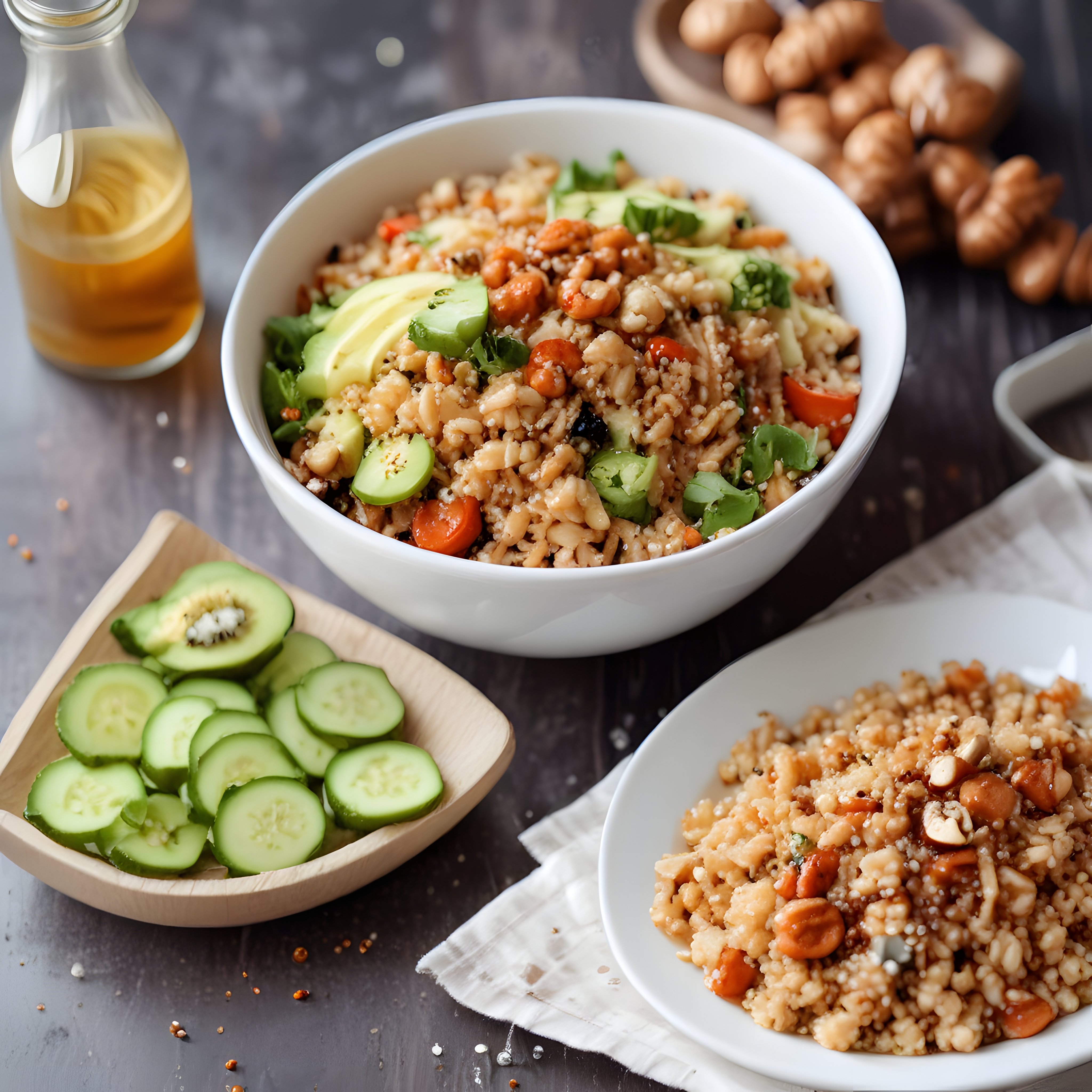 Avokado Nohutlu Bulgur Salatası Tarifi ve Besleyici Kase Sunumu