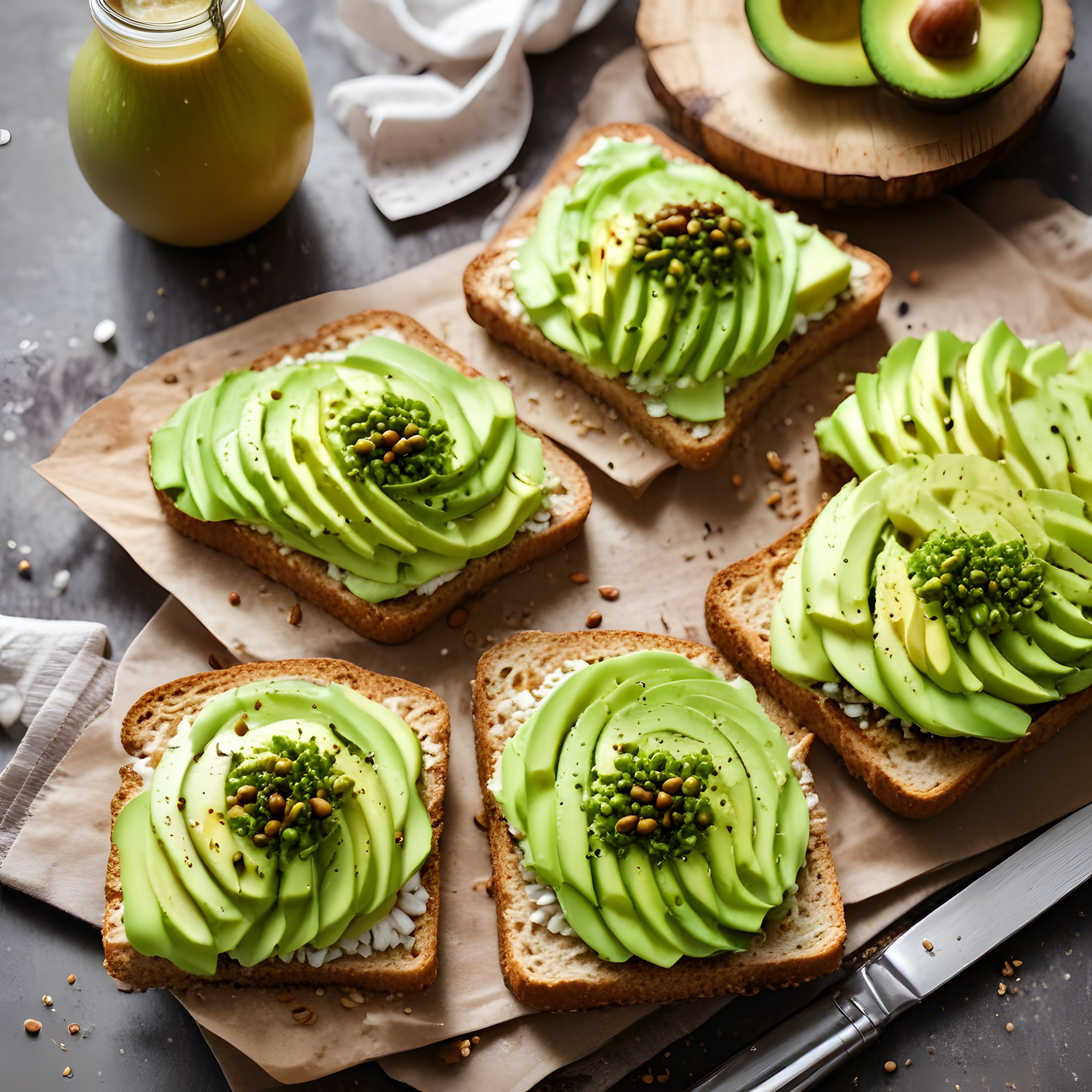 Avokado tost sevenlere özel: Gül şeklinde süslenmiş kahvaltılık ekmek dilimleri