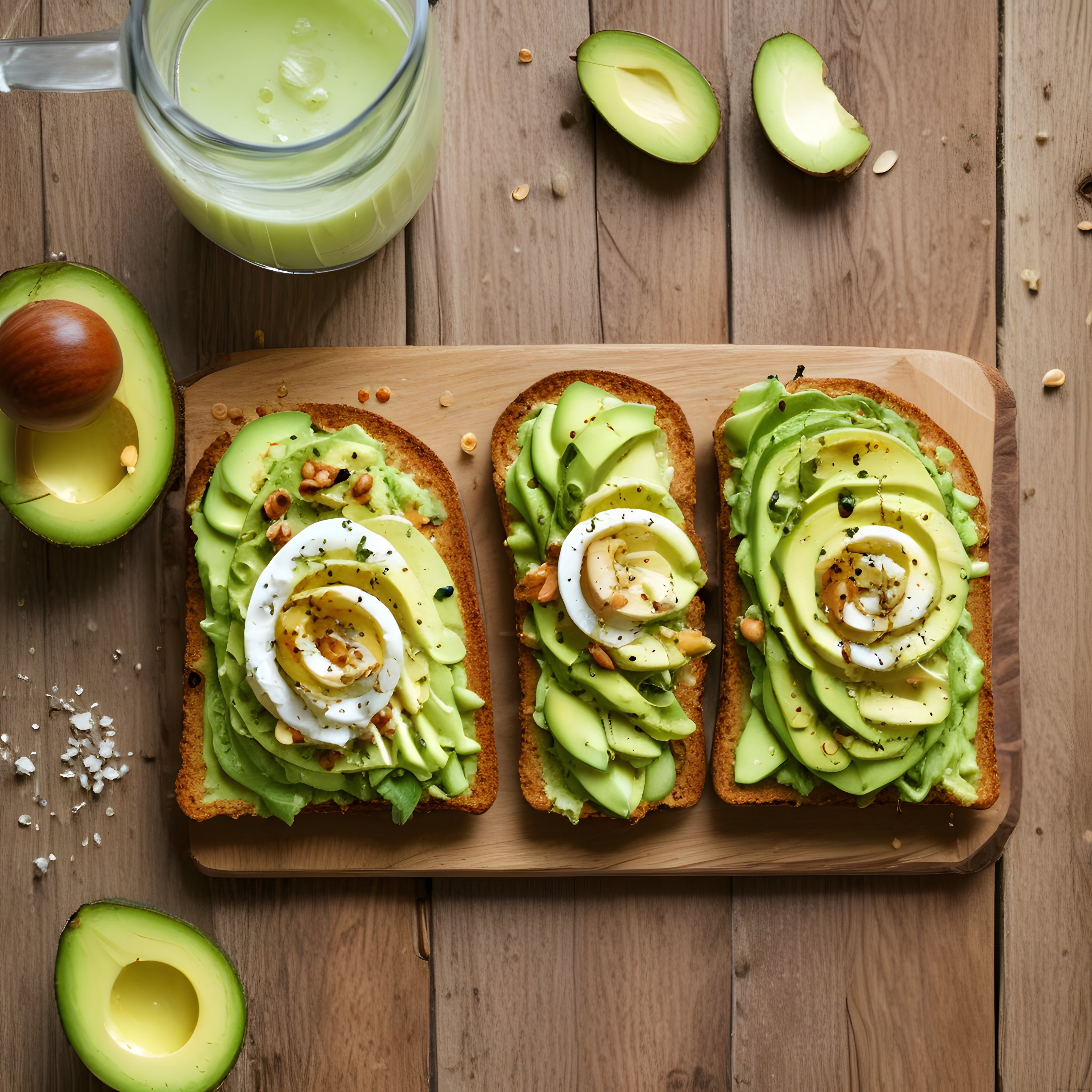 Avokado Tost Üzerinde Haşlanmış Yumurta ile Kahvaltı Sunumu ve Tarif