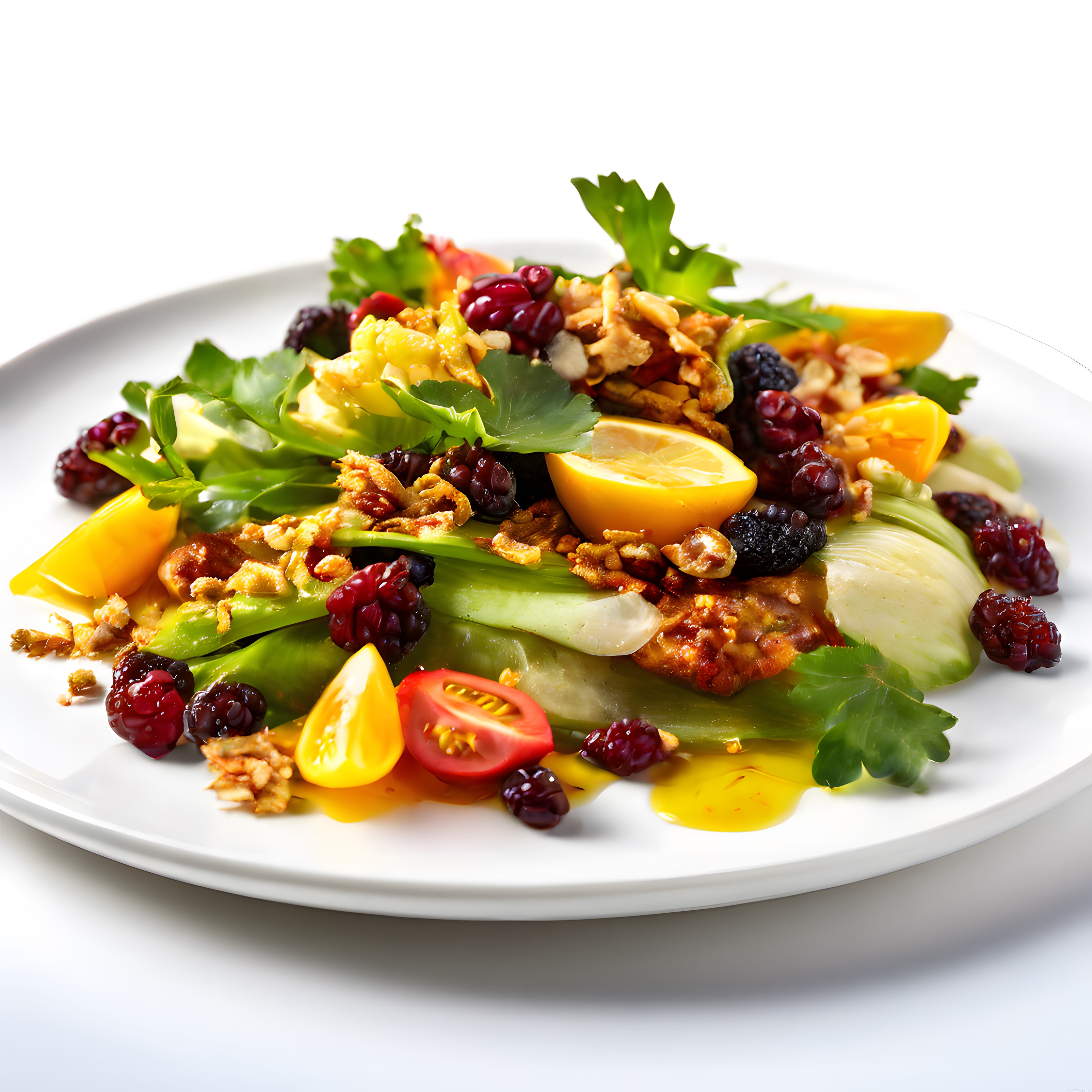 Avokado ve Böğürtlenli Vitamin Deposu Salata: Cevizli Orman Meyveli Tarif