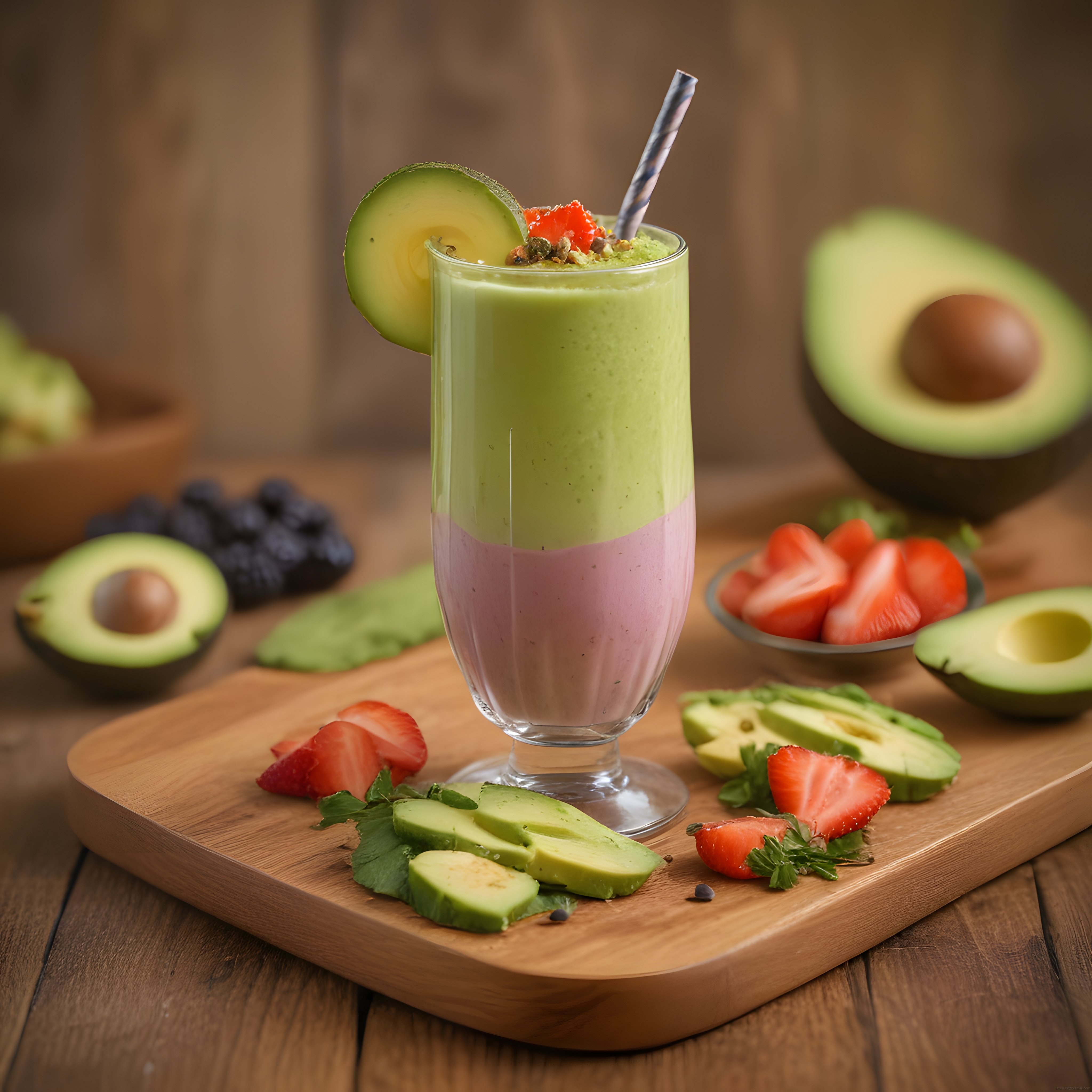 Avokado ve Çilekli İki Katmanlı Smoothie Tarifi - Sağlıklı ve Lezzetli