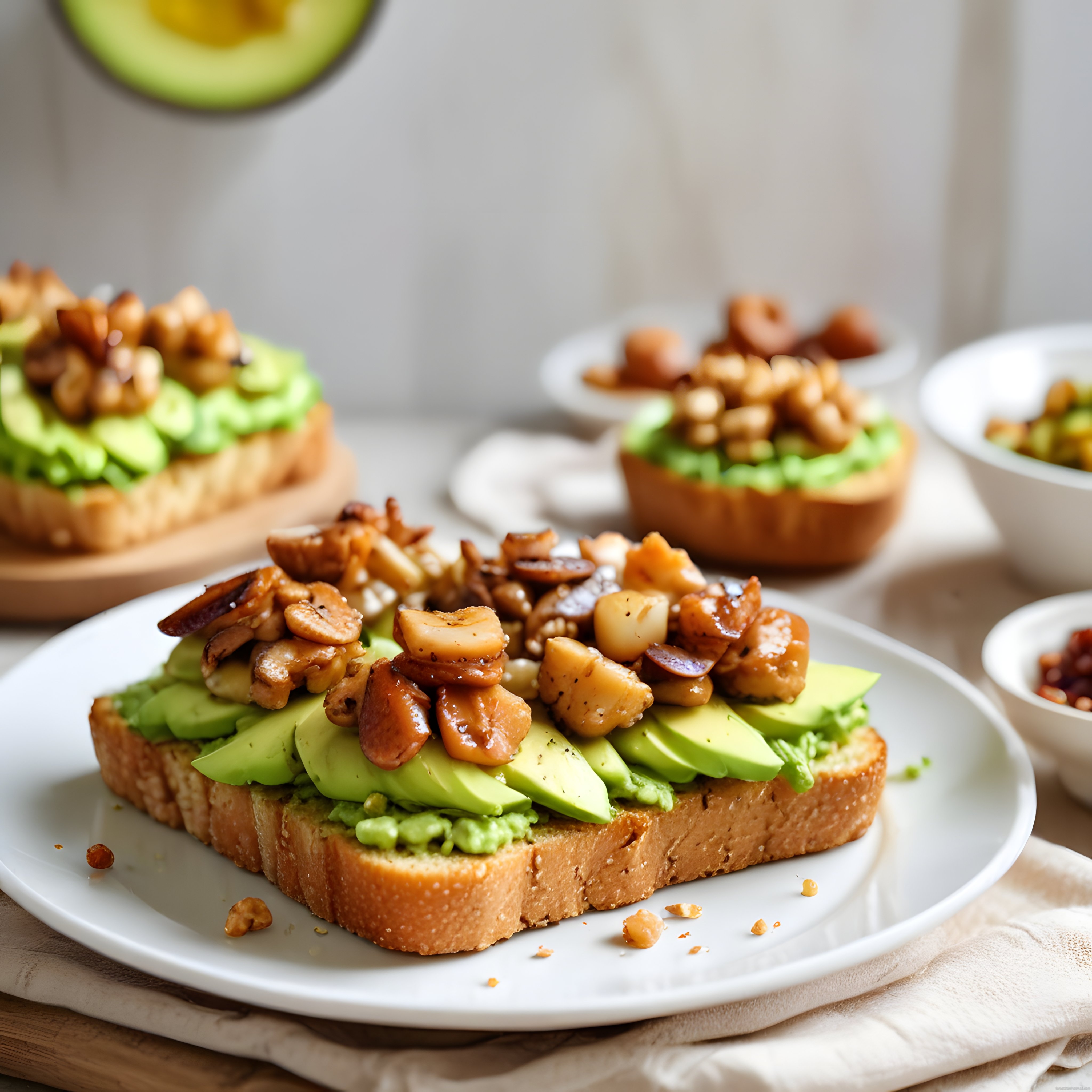 Avokado ve Karamelize Mantarlı Tost: Kahvaltı Sofralarınıza Şık Bir Dokunuş